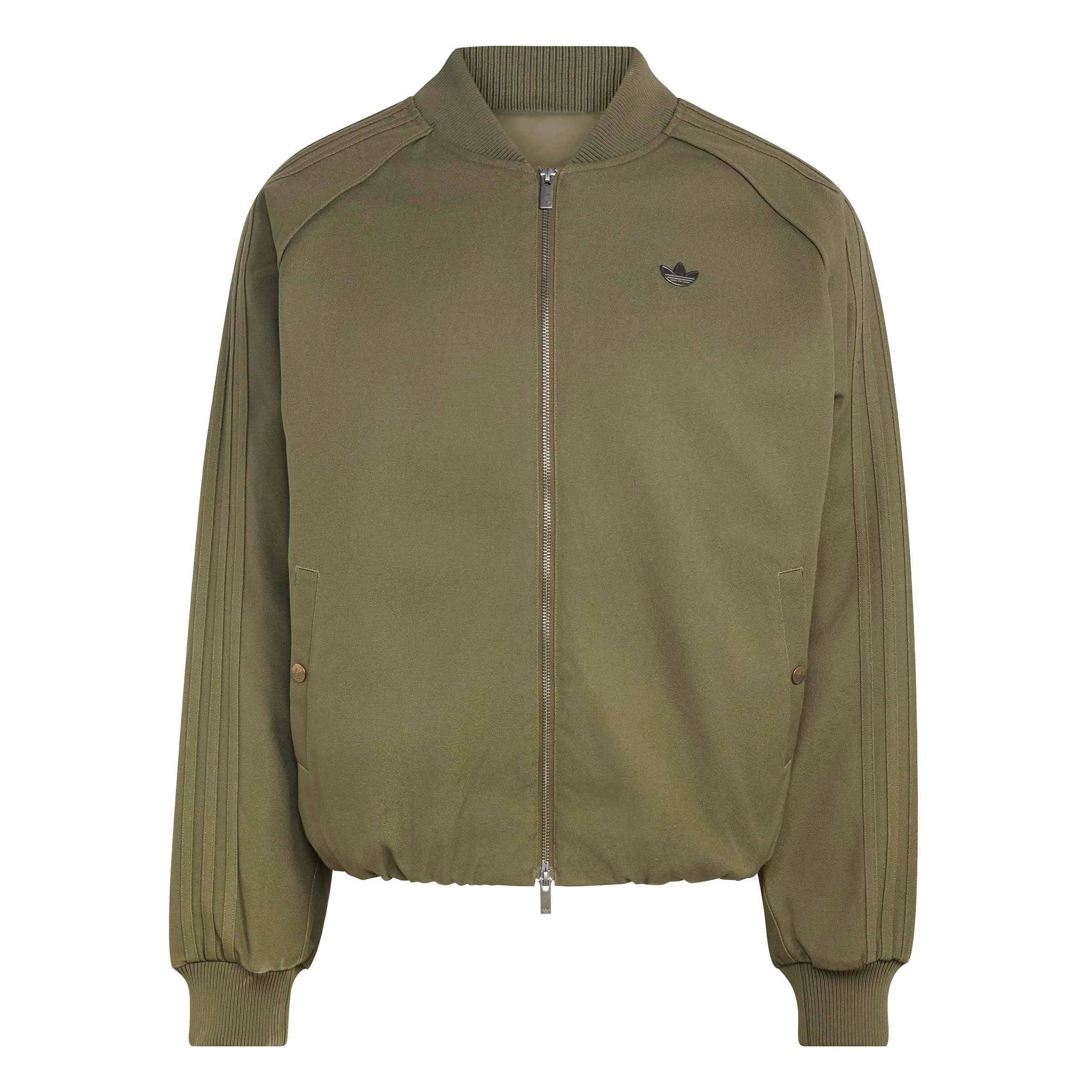 adidas Originals Men's Superstar Canvas Jacket - Olive - OLIVE