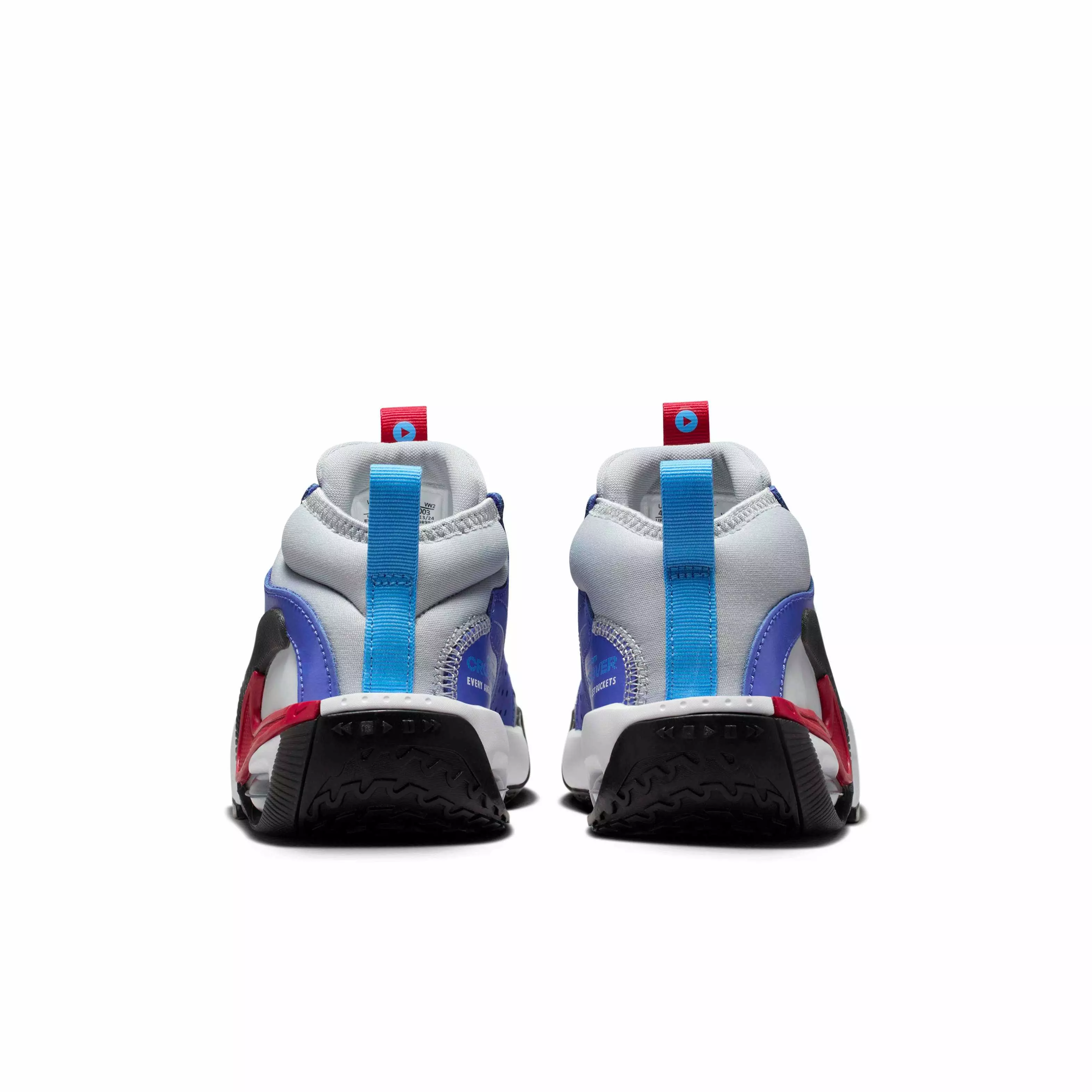 Nike Air Zoom Crossover 2 "Wolf Grey/Black/Blue/Gym Red" Grade School Boys' Basketball Shoe - GREY/BLACK/BLUE/RED