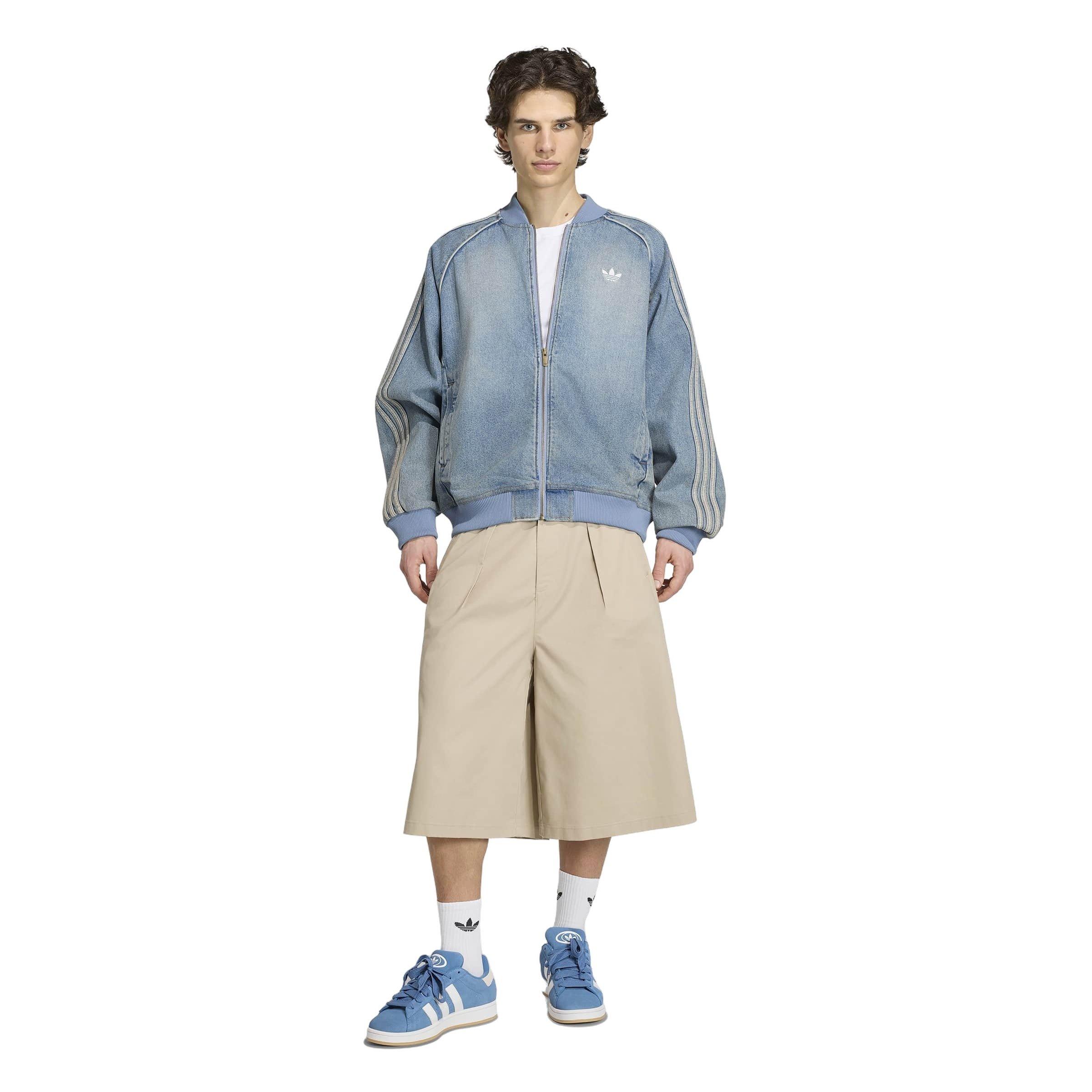 adidas Originals Men's Superstar Adicolor Denim Tracktop - Lt Blue - LT BLUE Thumbnail View 5