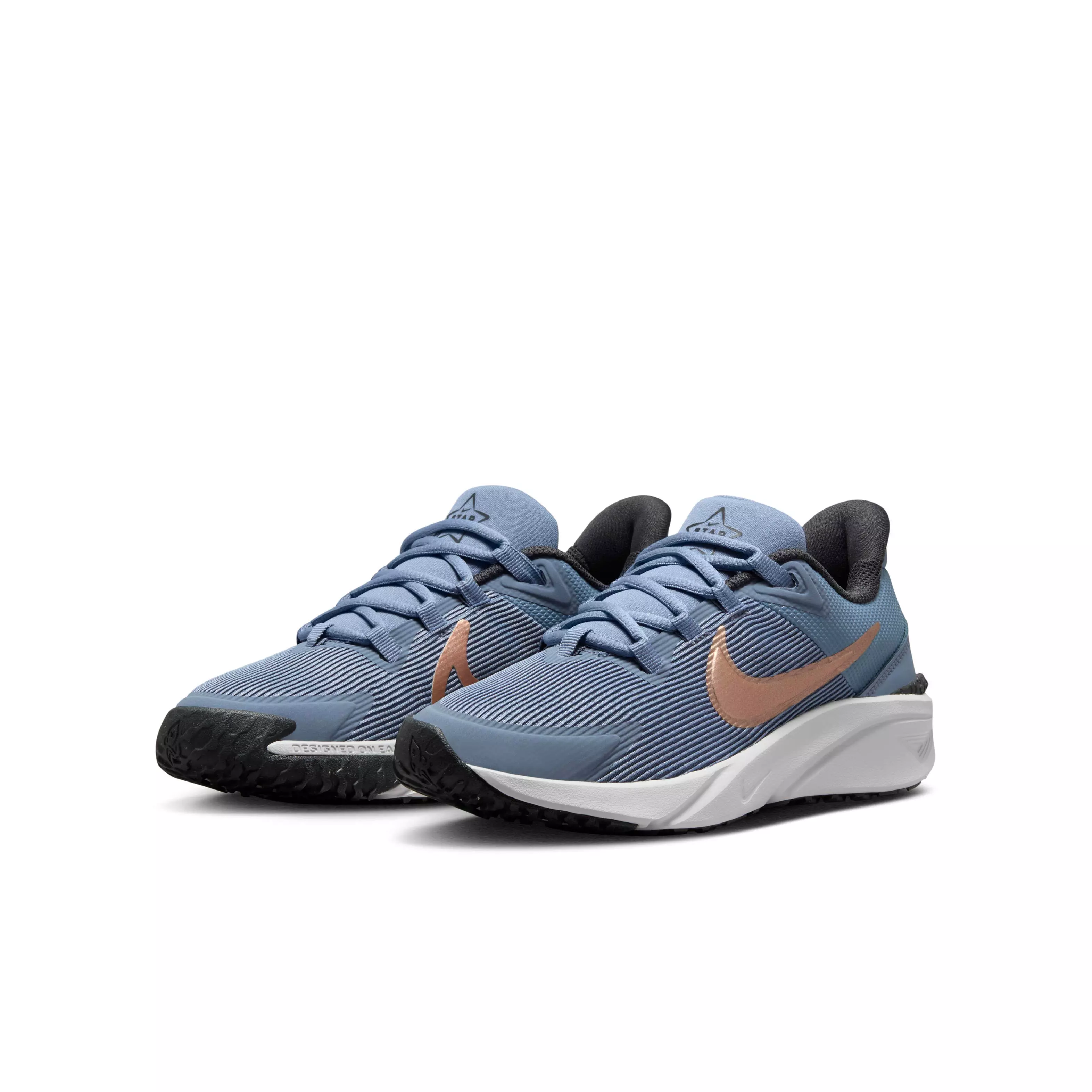 Nike Star Runner 4 "Ashen Slate/Armory Navy/Platinum/Metallic Red Bronze" Grade School Boys' Shoe - SLATE/NAVY/PLATINUM/BRONZE