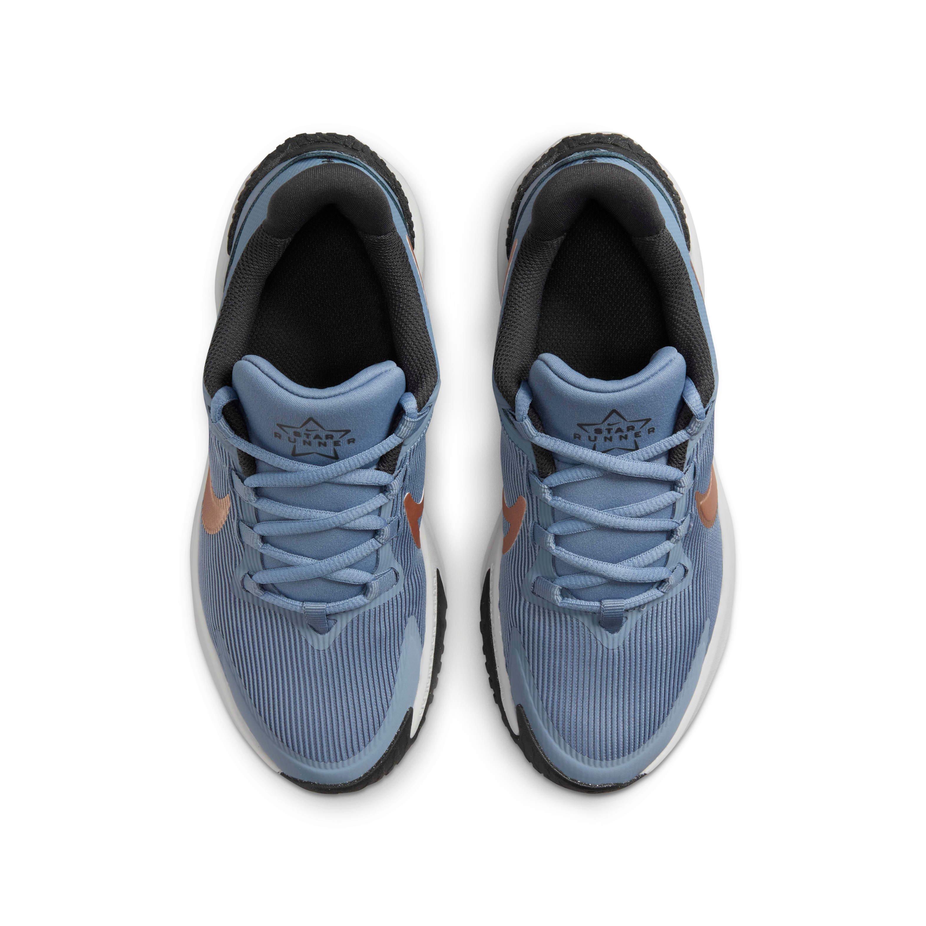 Nike Star Runner 4 Grade School Boys' "Ashen Slate/Armory Navy/Platinum/Metallic Red Bronze" Shoe