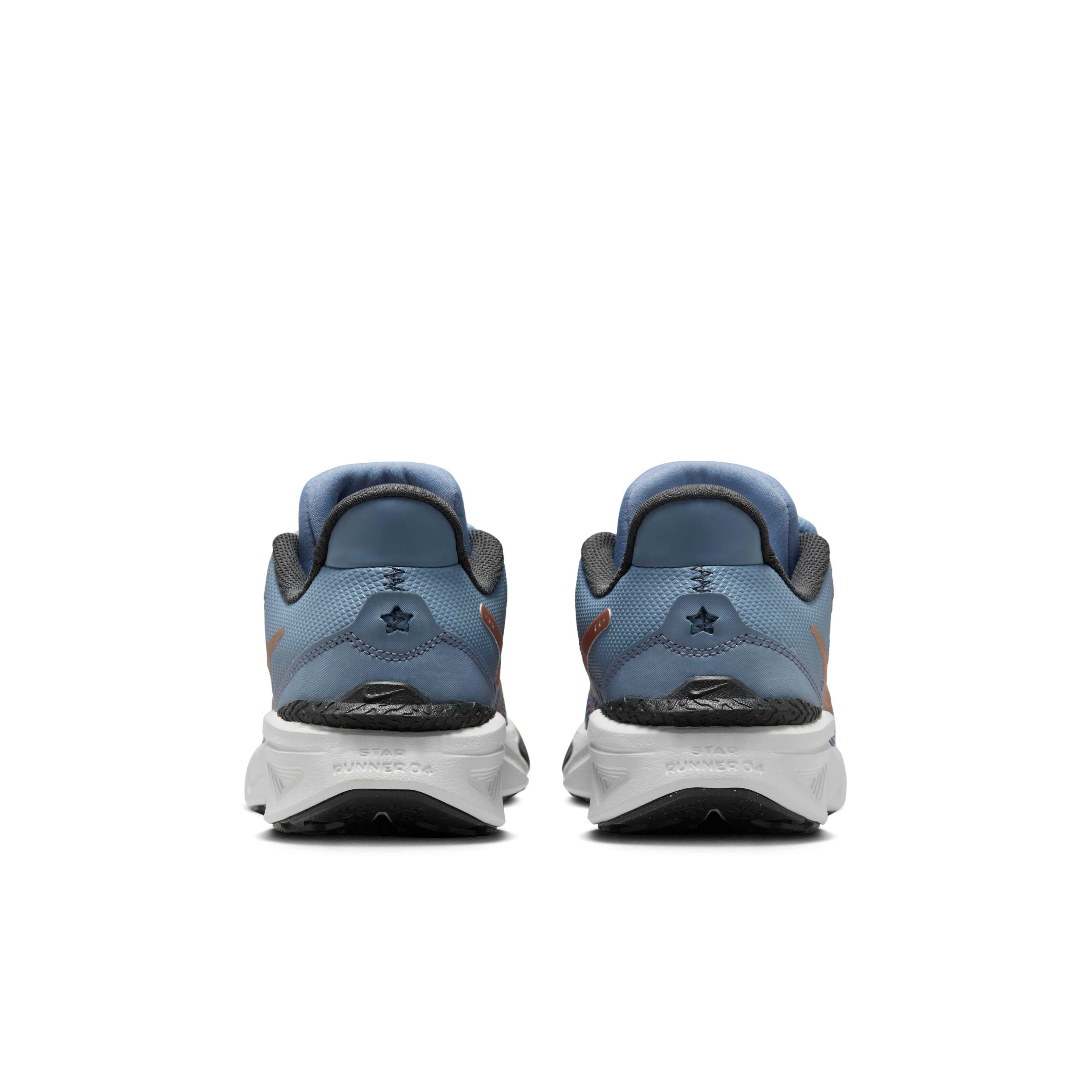 Nike Star Runner 4 Grade School Boys' "Ashen Slate/Armory Navy/Platinum/Metallic Red Bronze" Shoe