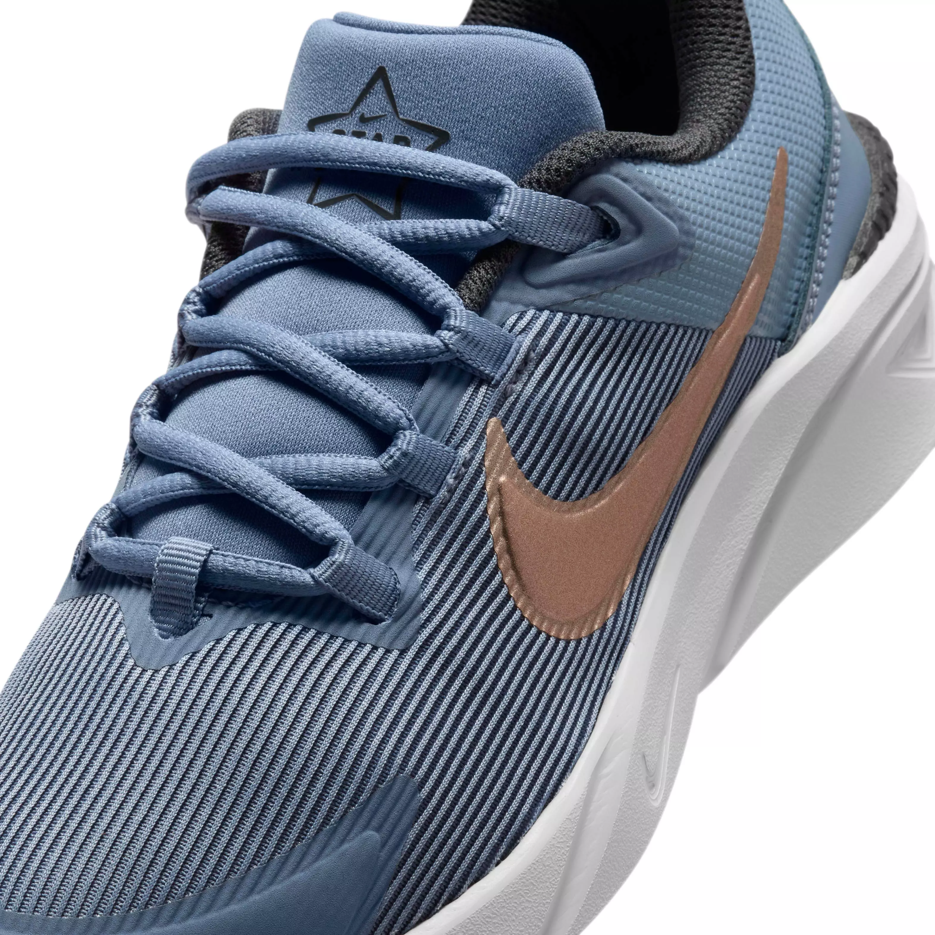 Nike Star Runner 4 "Ashen Slate/Armory Navy/Platinum/Metallic Red Bronze" Grade School Boys' Shoe - SLATE/NAVY/PLATINUM/BRONZE