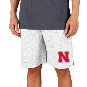 College Concepts Men's Nebraska Cornhuskers Throttle Shorts - White/Charcoal