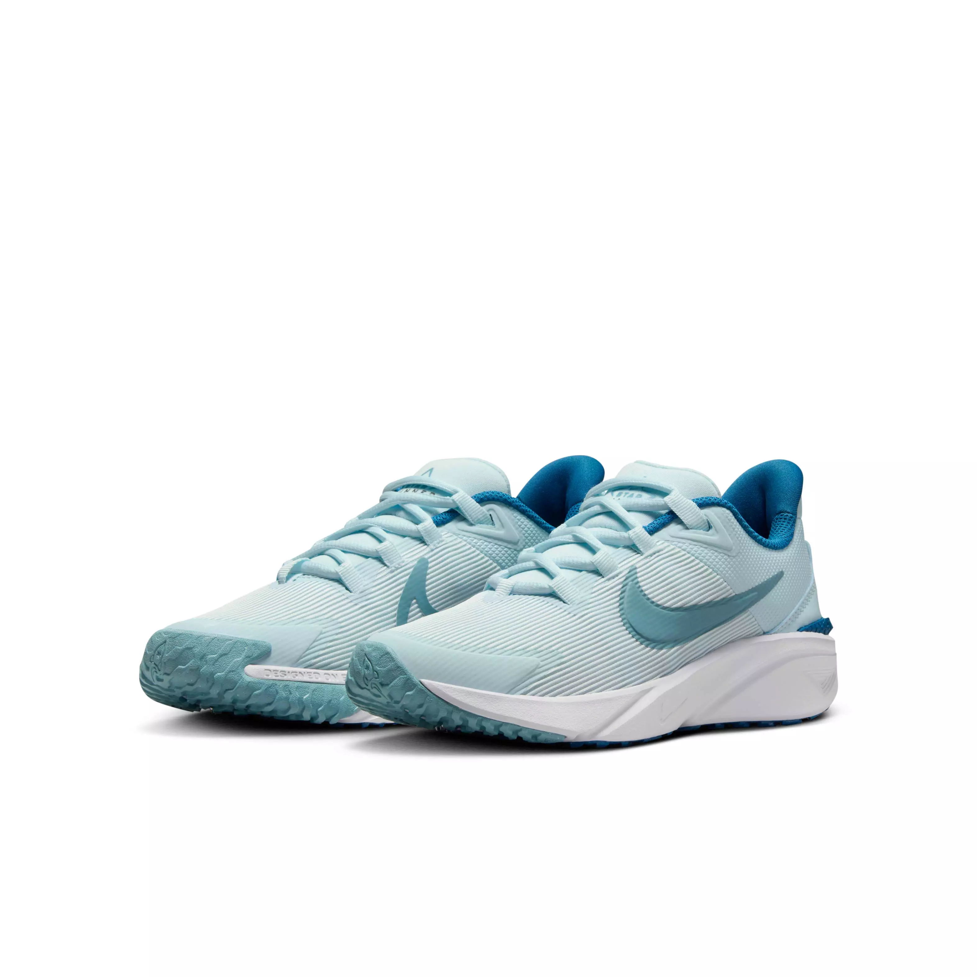 Nike Star Runner 4 "Glacier Blue/Astronomy Blue/White/Denim Turquoise" Grade School Kids' Shoe - BLUE/BLUE/WHITE/TURQUOISE