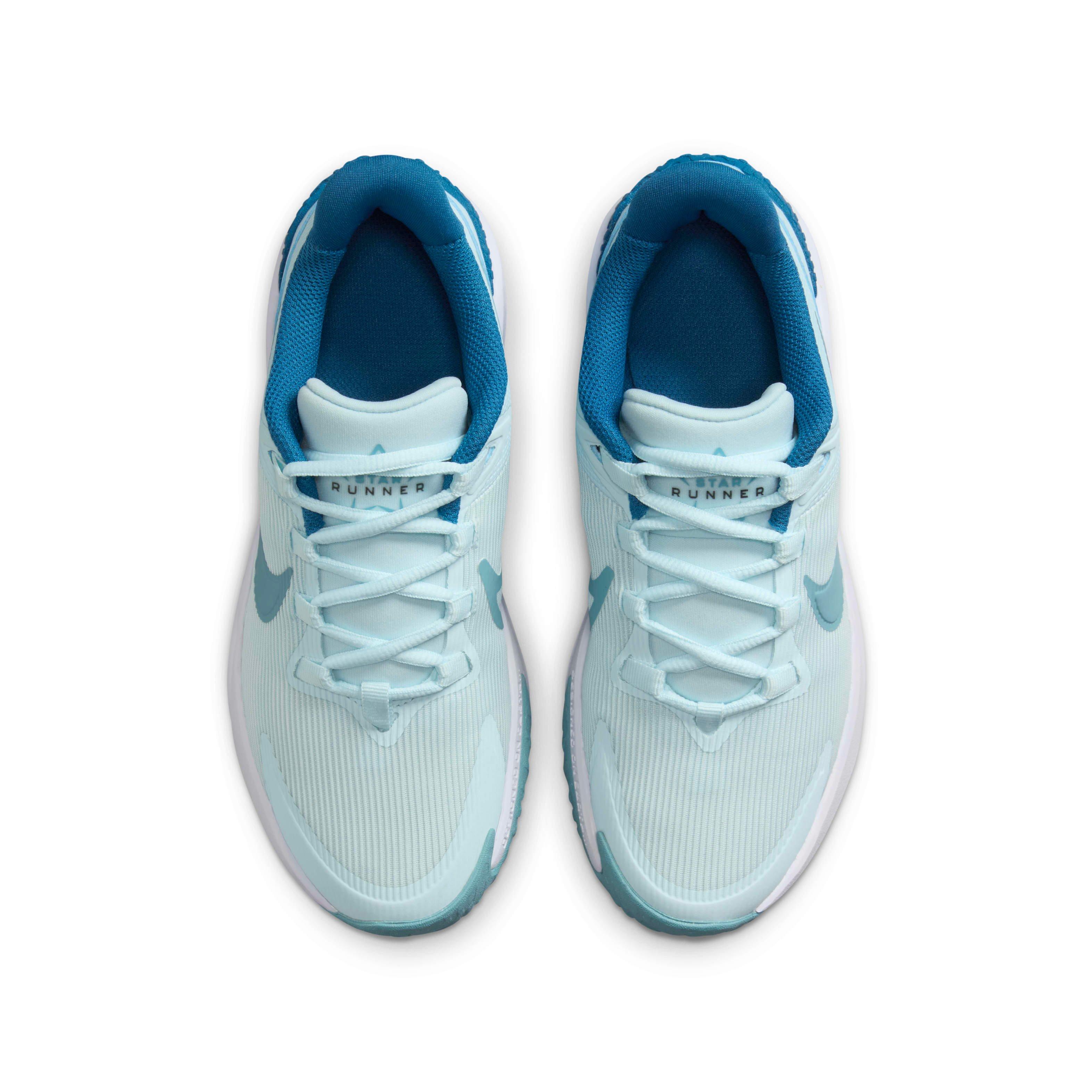 Nike Star Runner 4 Grade School Kids' "Glacier Blue/Astronomy Blue/White/Denim Turquoise" Shoe