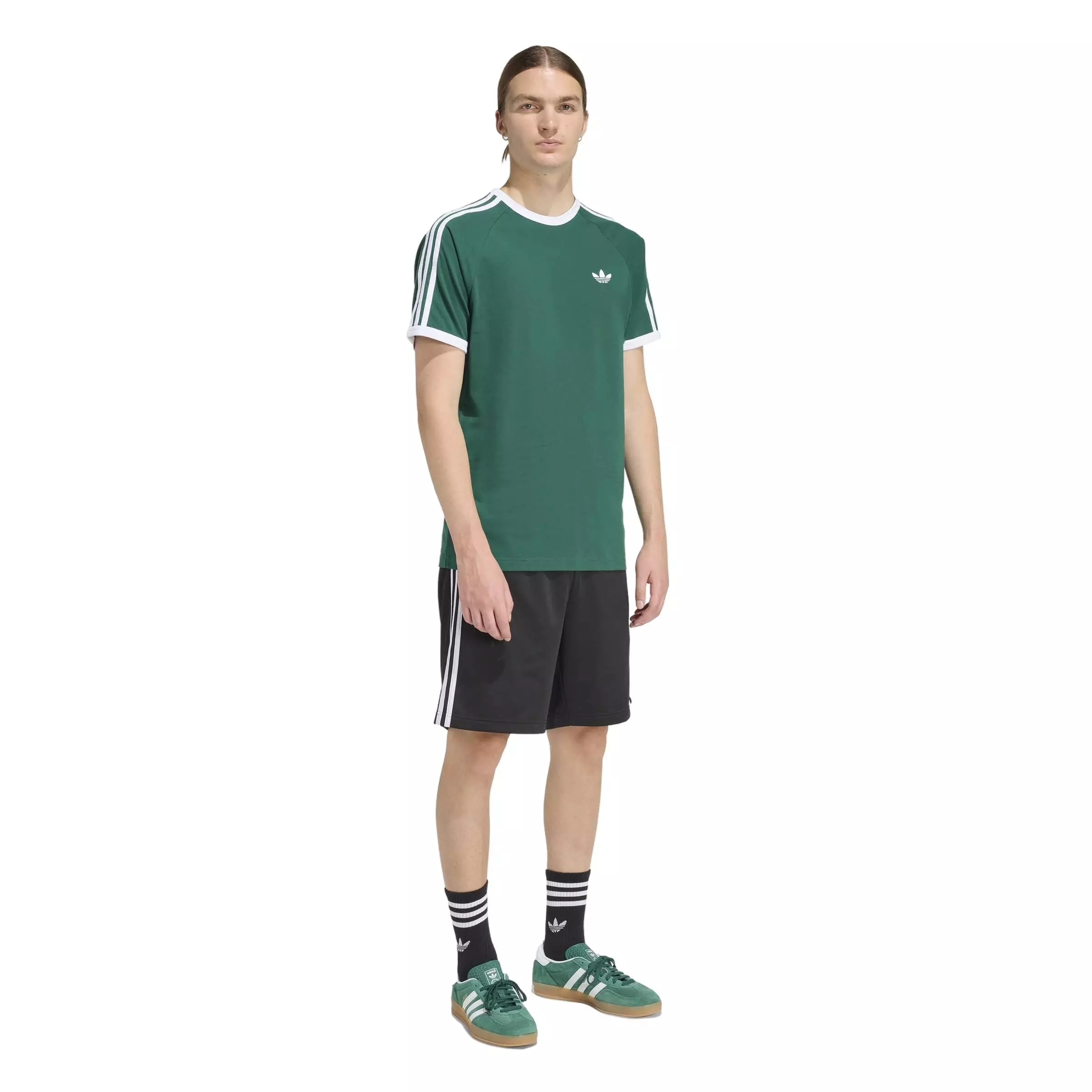 adidas Originals Men's 3-Stripes T-Shirt - Green - GREEN