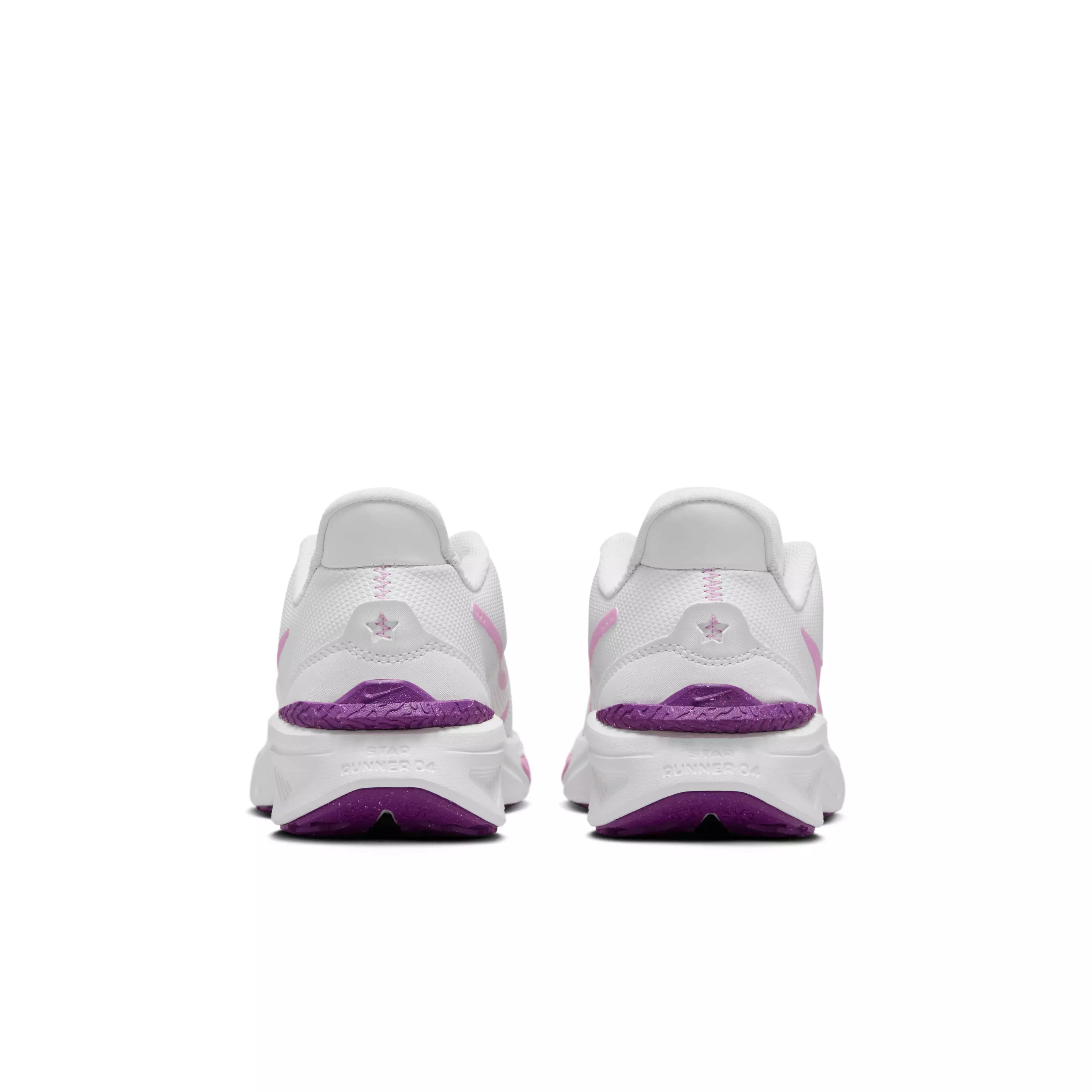 Nike Star Runner 4 "Summit White/Viotech/Summit White/Beyond Pink" Grade School Girls' Running Shoe - WHITE/VIOTECH/WHITE/PINK