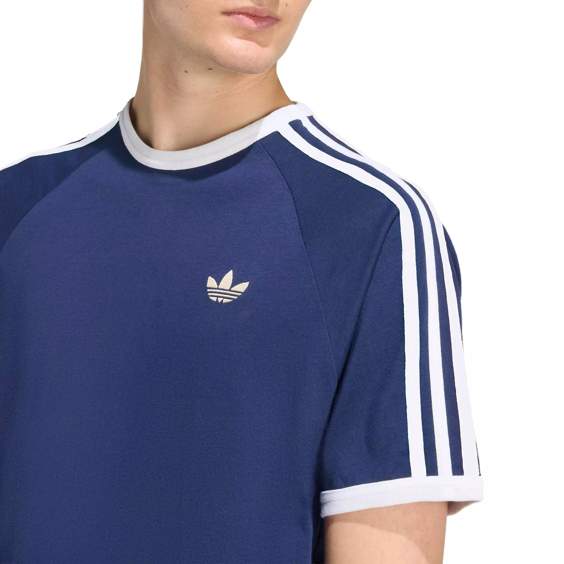 adidas Originals Men's 3-Stripes T-Shirt - Blue - BLUE