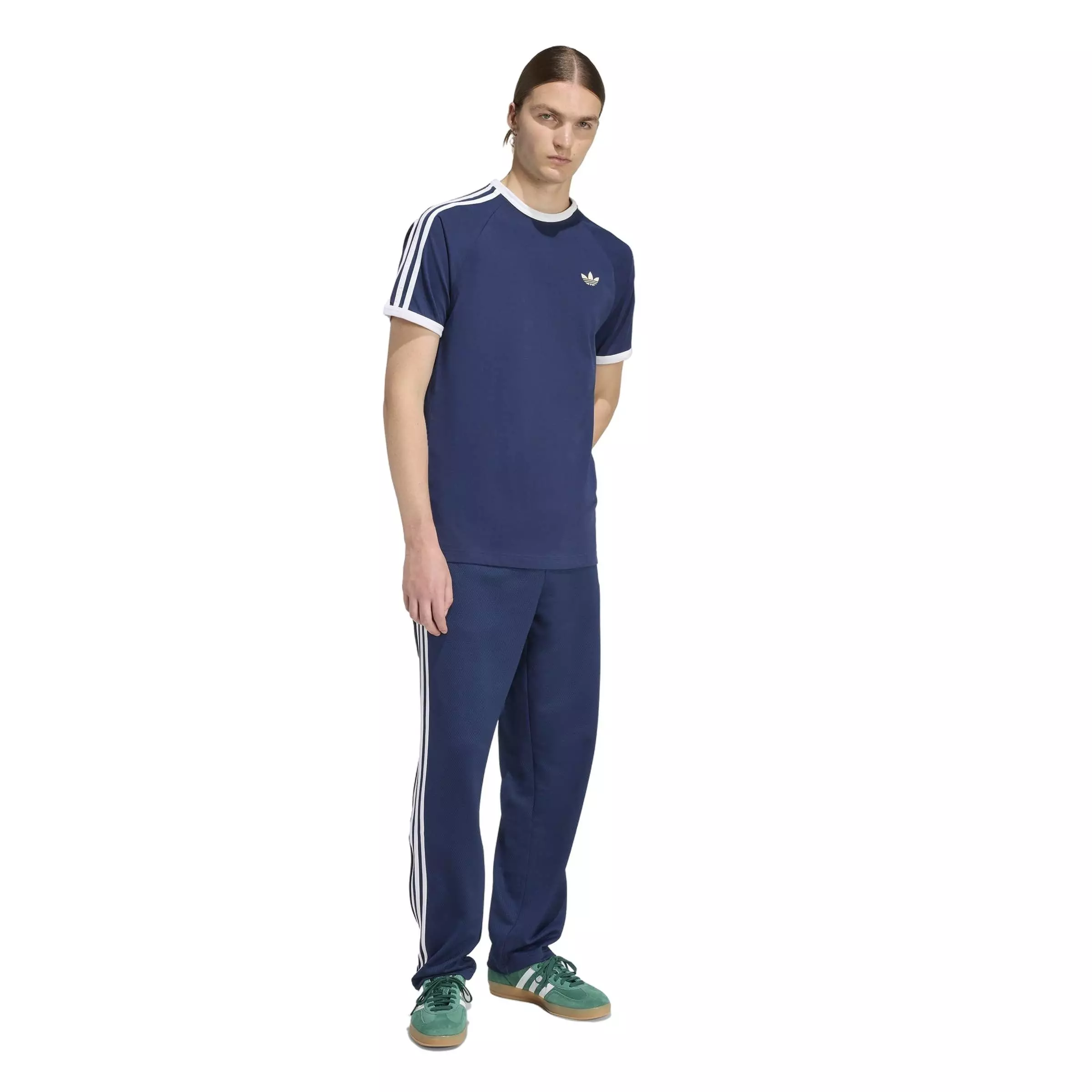 adidas Originals Men's 3-Stripes T-Shirt - Blue - BLUE