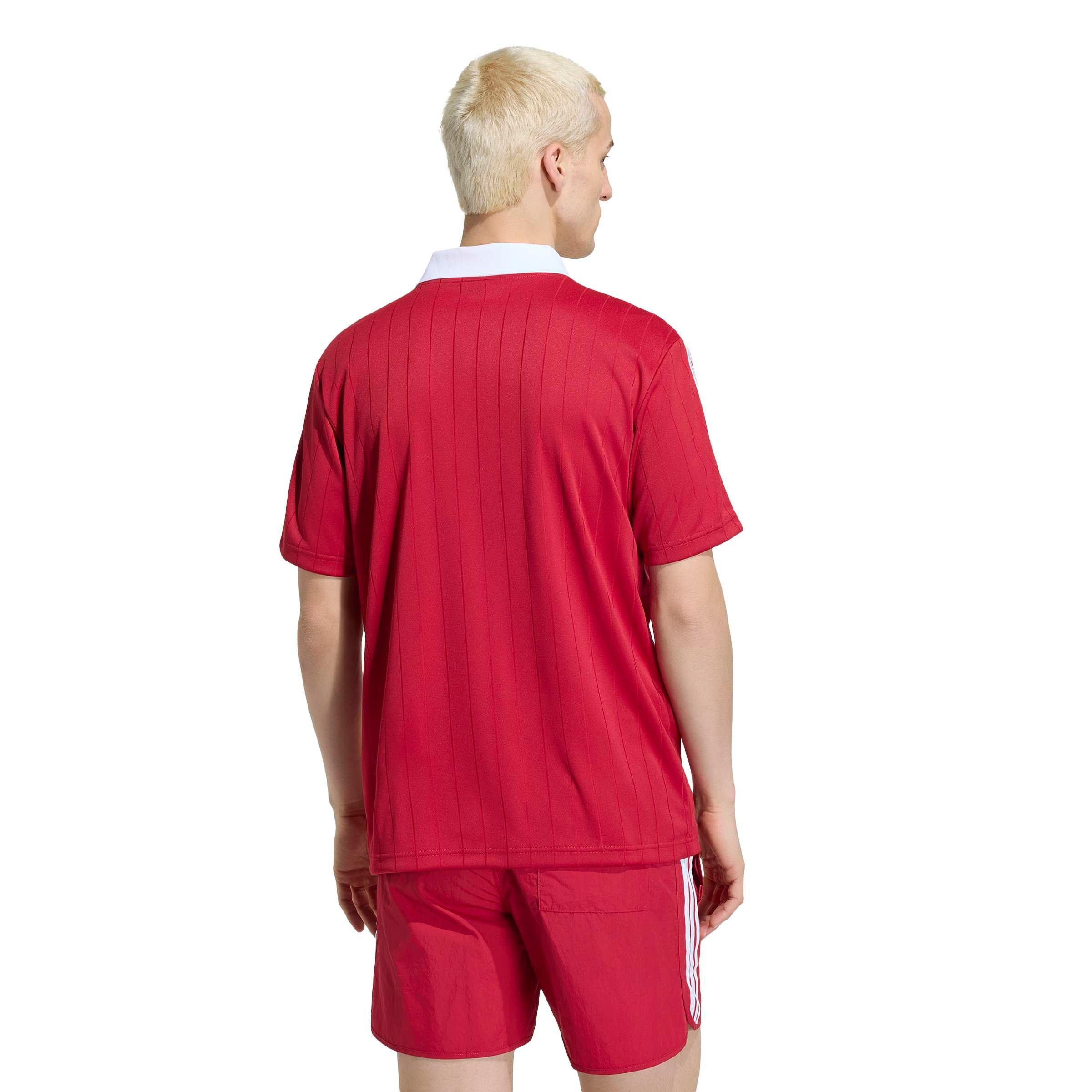 adidas Originals Men's Pinstripe Drop Needle Jersey - Red - RED Thumbnail View 2