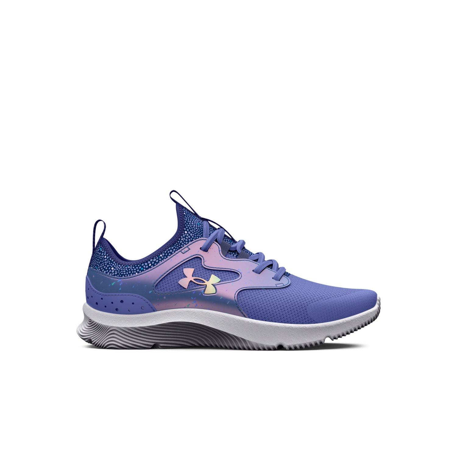 Under Armour Infinity 2.0 AL Printed "Baja Blue/Iridescent" Preschool Girls' Running Shoe - BLUE/IRIDESCENT Thumbnail View 1