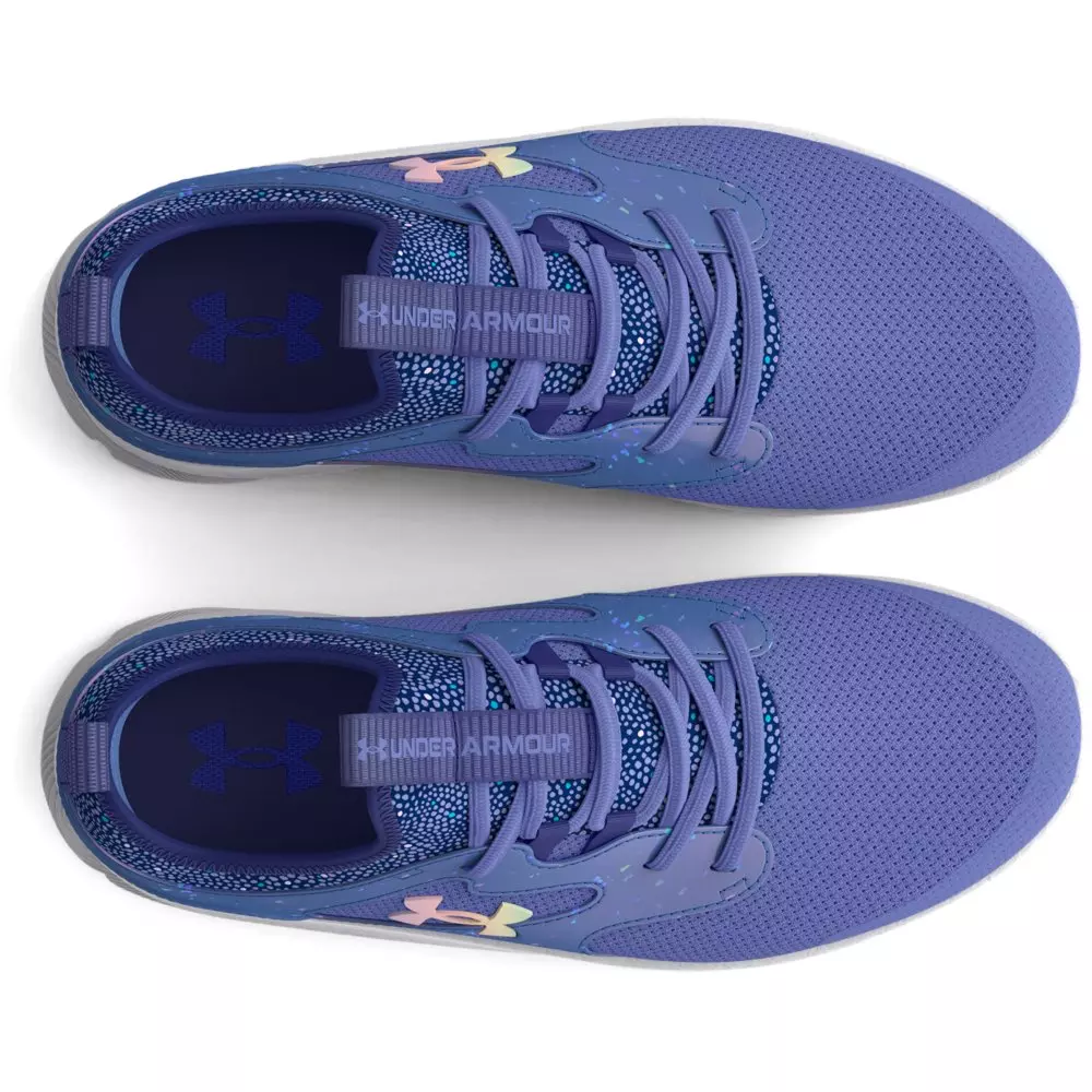 Under Armour Infinity 2.0 AL Printed "Baja Blue/Iridescent" Preschool Girls' Running Shoe - BLUE/IRIDESCENT