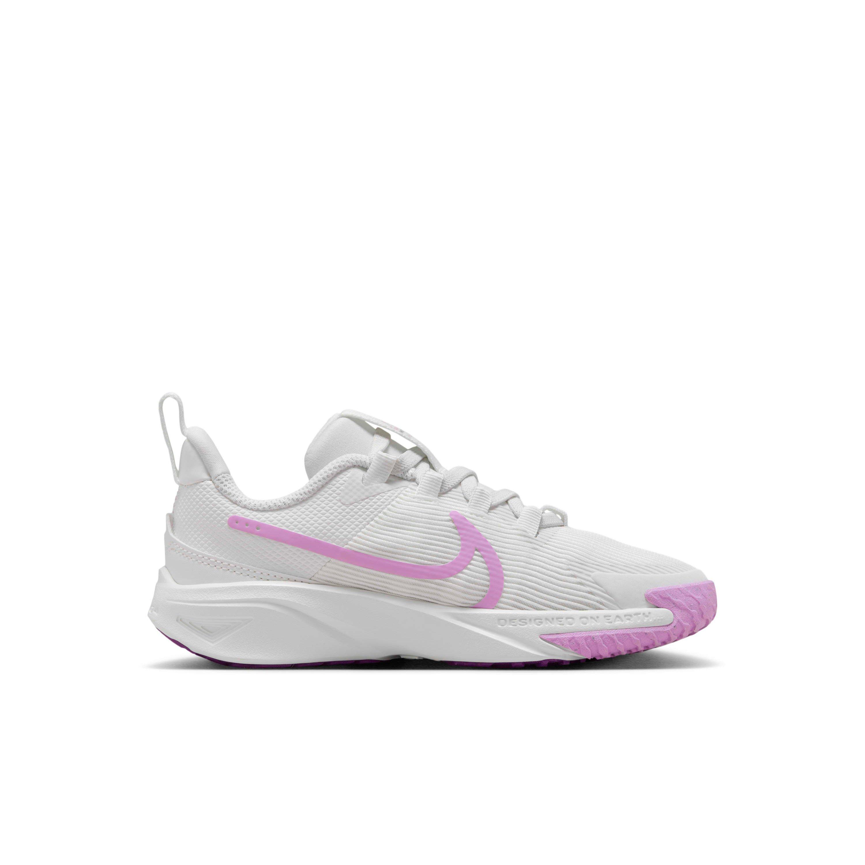 Nike Star Runner 4 "Summit White/Viotech/Summit White/Beyond Pink" Preschool Girls' Running Shoe - WHITE/VIOTECH/WHITE/PINK Thumbnail View 1