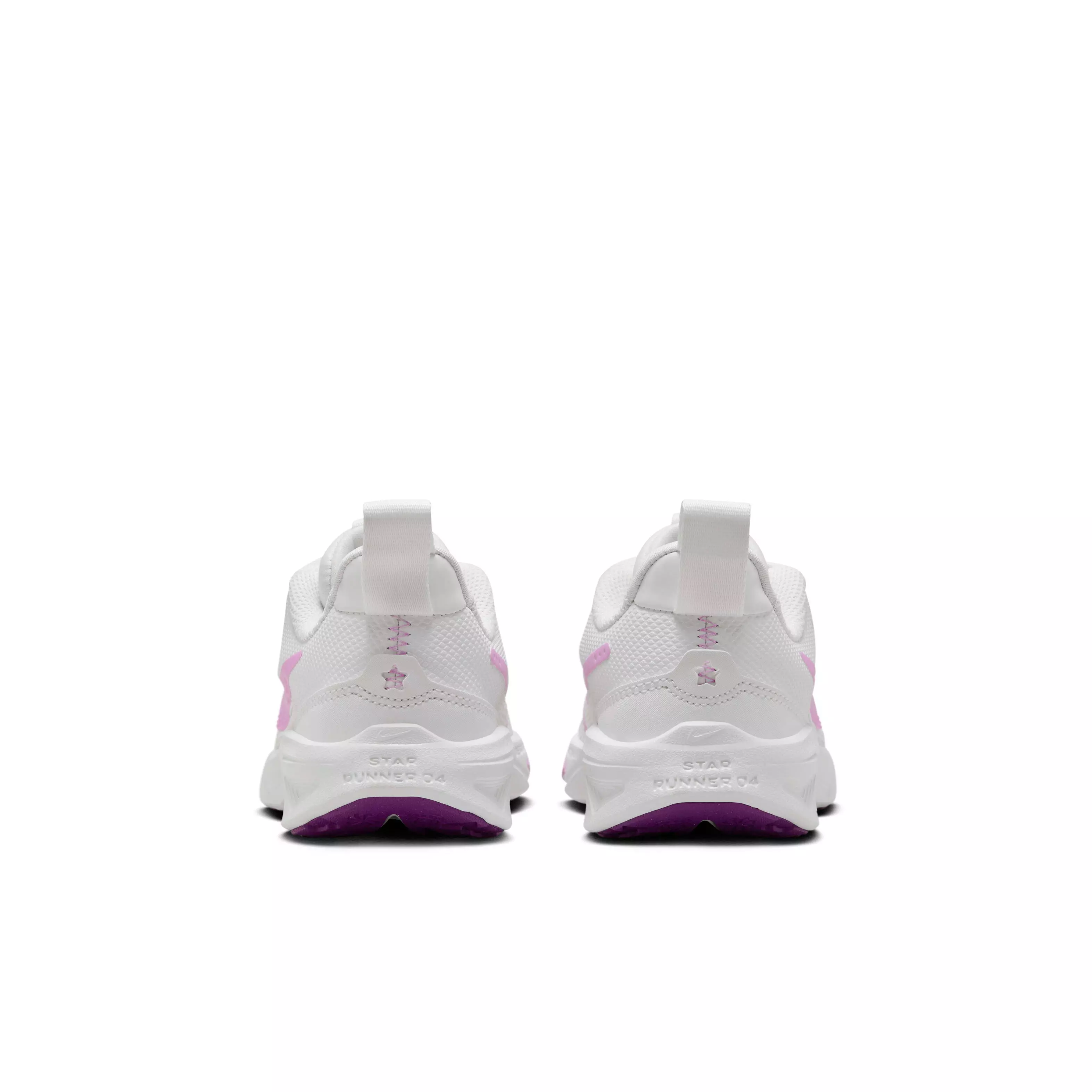 Nike Star Runner 4 "Summit White/Viotech/Summit White/Beyond Pink" Preschool Girls' Running Shoe - WHITE/VIOTECH/WHITE/PINK