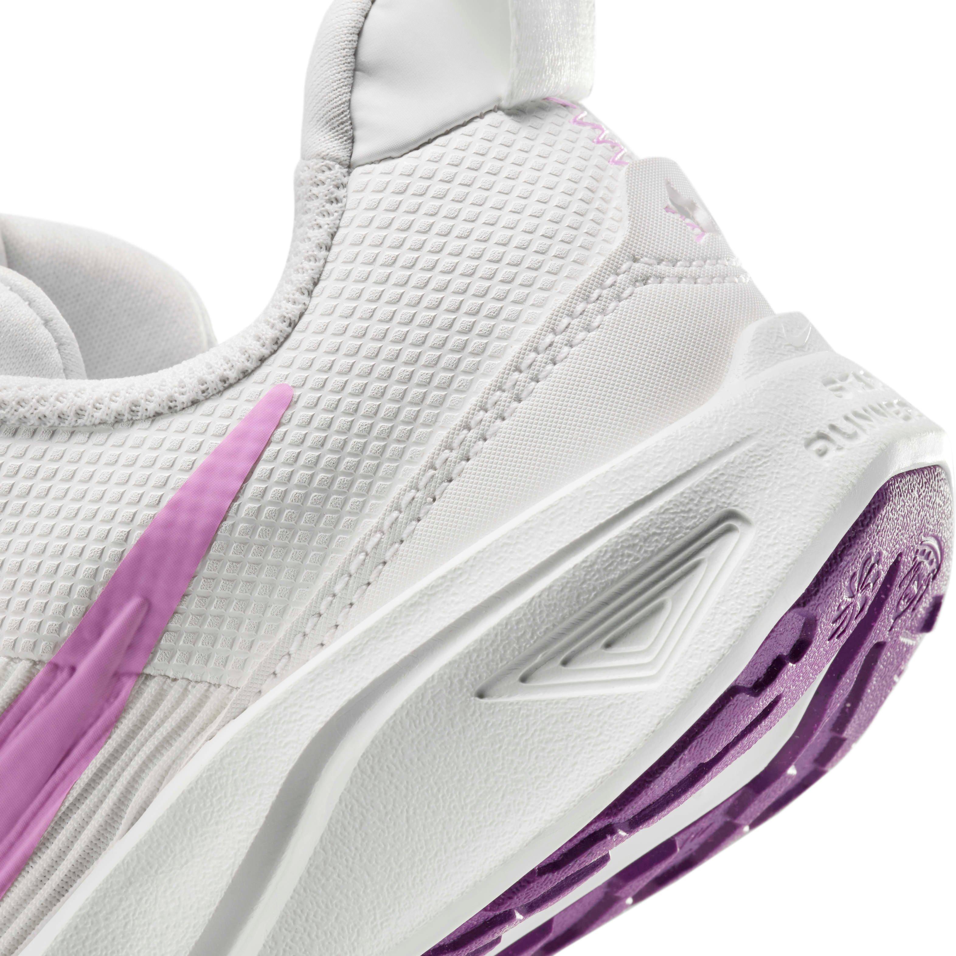 Nike Star Runner 4 "Summit White/Viotech/Summit White/Beyond Pink" Preschool Girls' Running Shoe - WHITE/VIOTECH/WHITE/PINK Thumbnail View 8