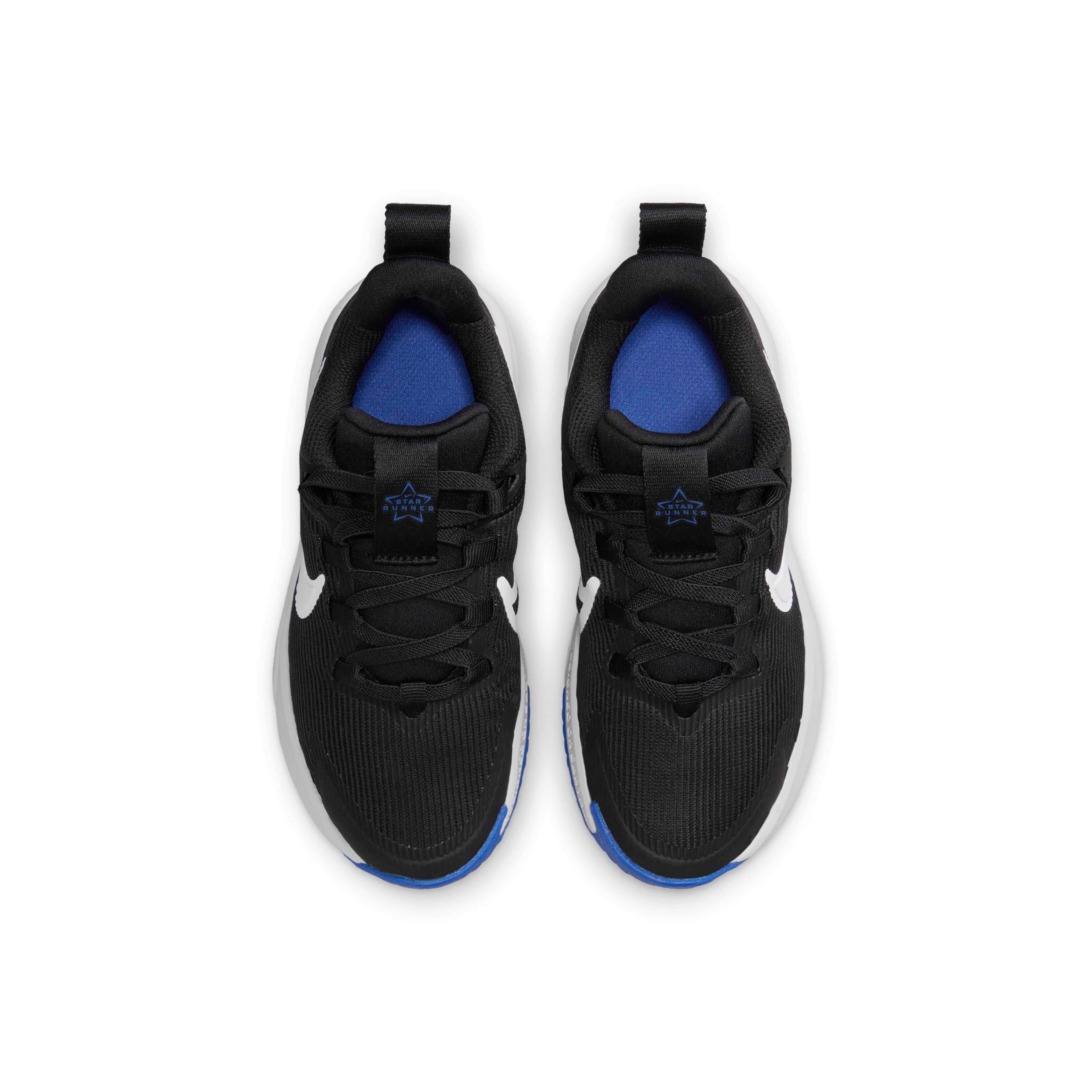 Nike Star Runner 4 "Black/Astronomy Blue/Photon Dust/White" Preschool Boys' Running Shoe - BLACK/BLUE/DUST/WHITE Thumbnail View 4