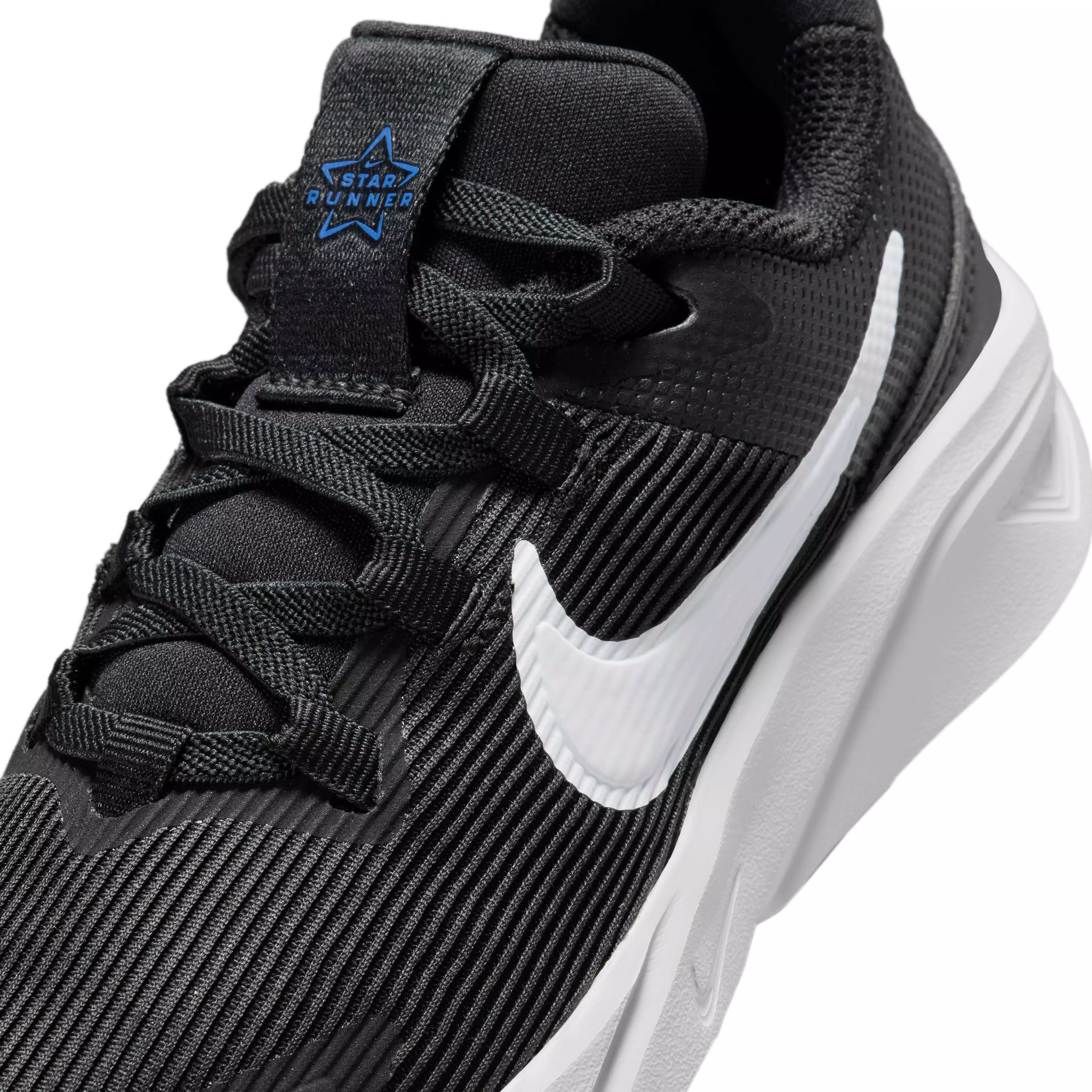 Nike Star Runner 4 "Black/Astronomy Blue/Photon Dust/White" Preschool Boys' Running Shoe - BLACK/BLUE/DUST/WHITE