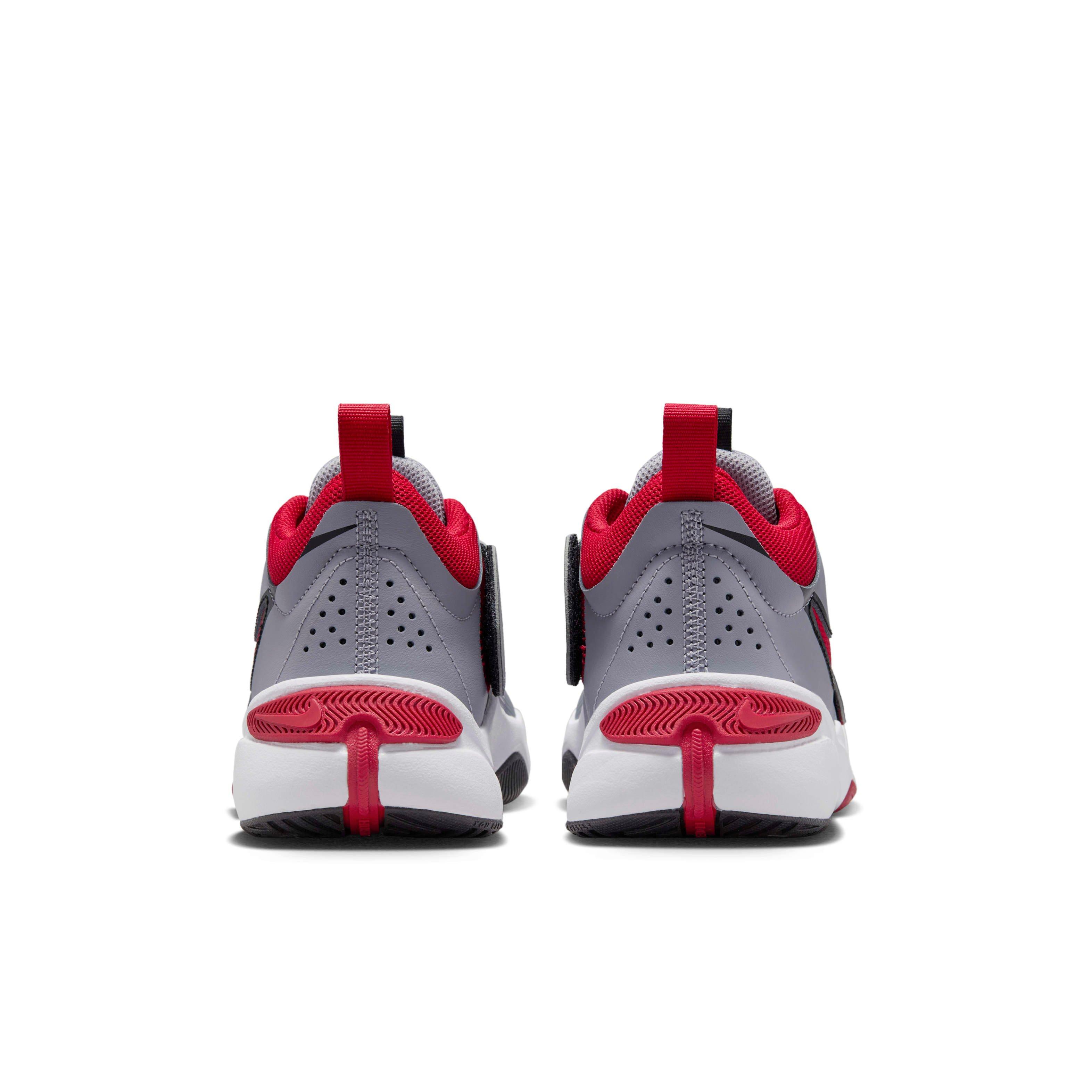 Nike Team Hustle D 11 Grade School Boys' "Cement Grey/Black/White/Gym Red" Basketball Shoe