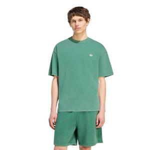 adidas Originals Men's Trefoil Essentials Washed Loose T-Shirt - Green - GREEN