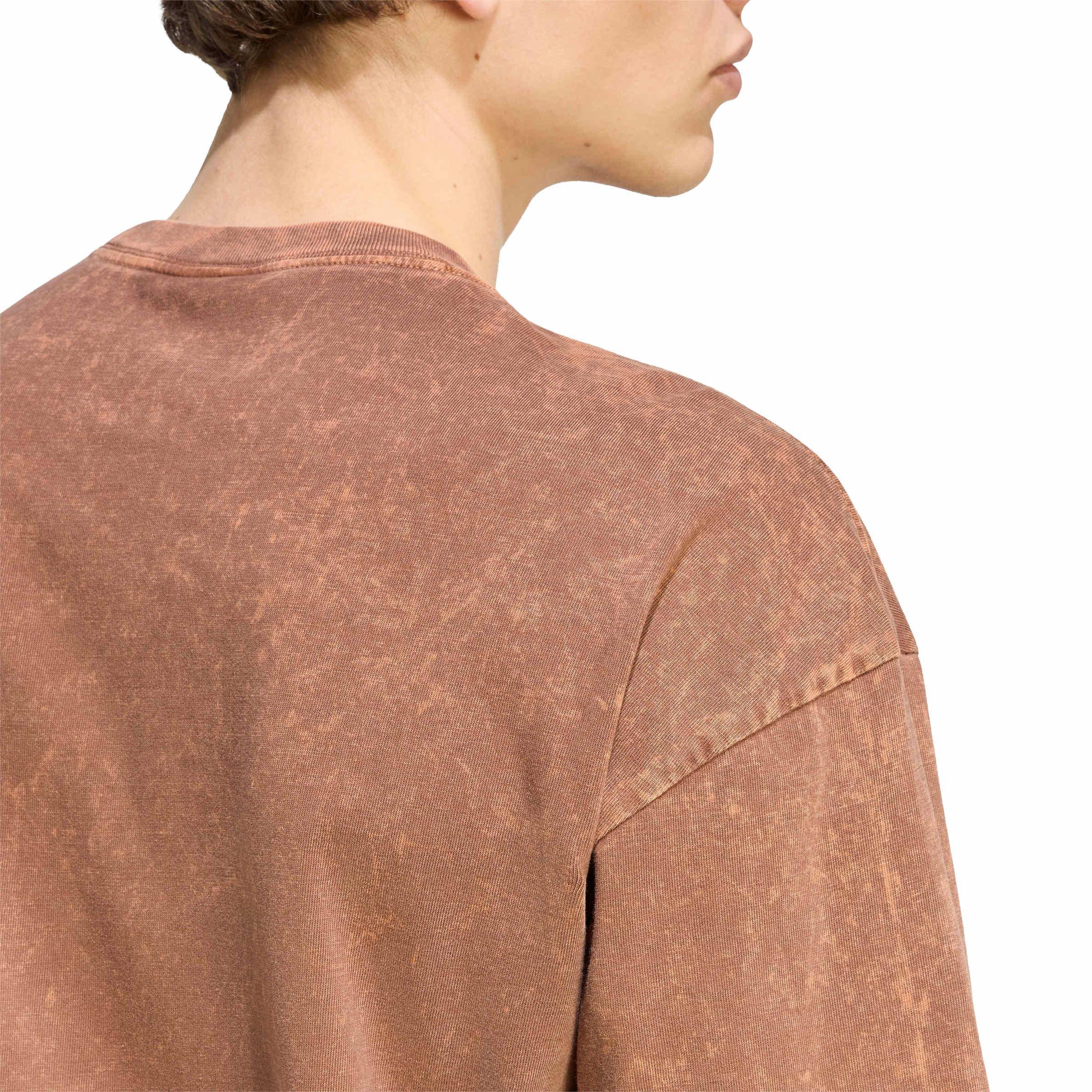 adidas Originals Men's Trefoil Essentials Washed Loose T-Shirt - Brown - BROWN