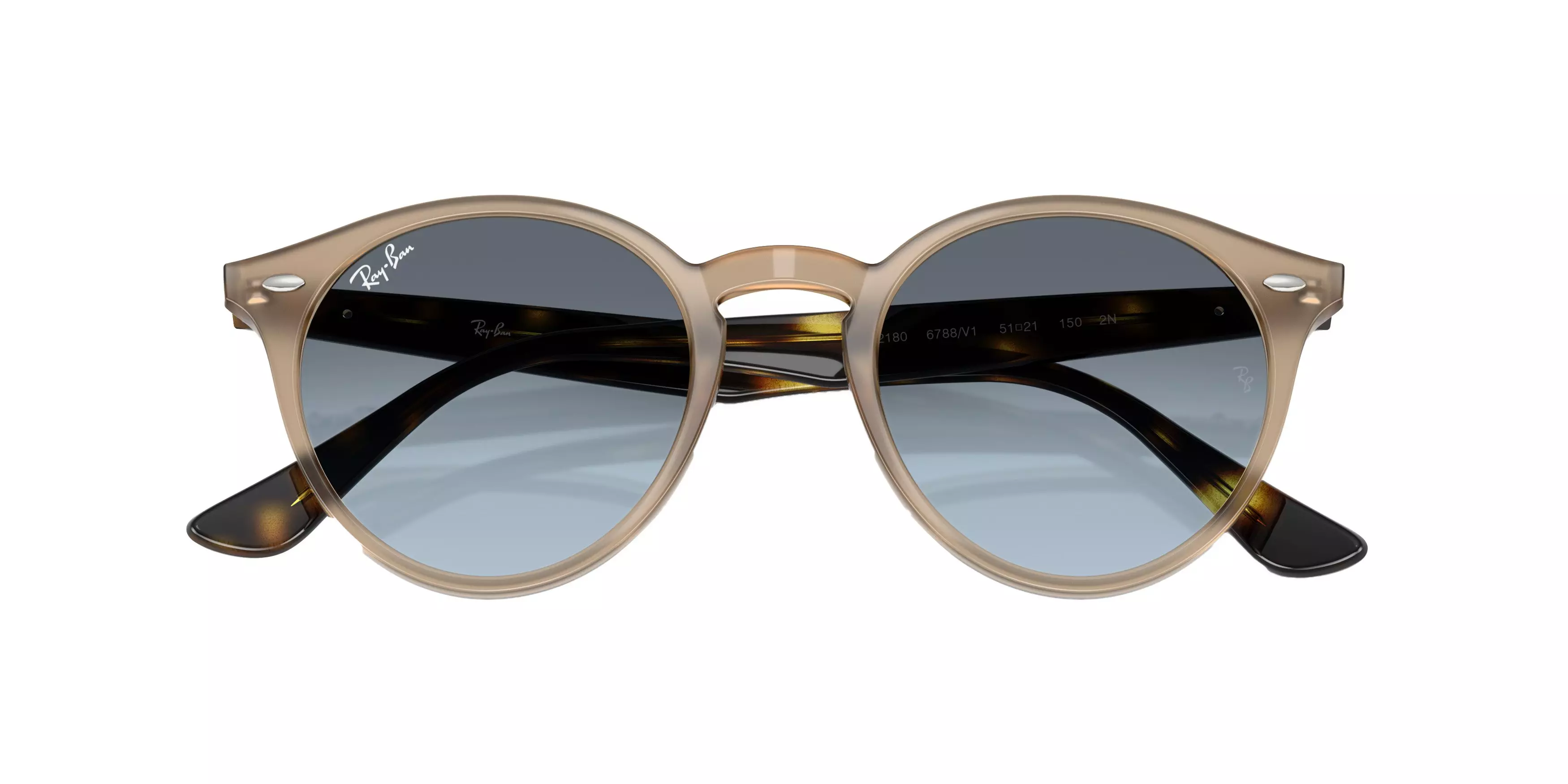 Ray-Ban RB 2180 Round Sunglasses - GREY/BLUE