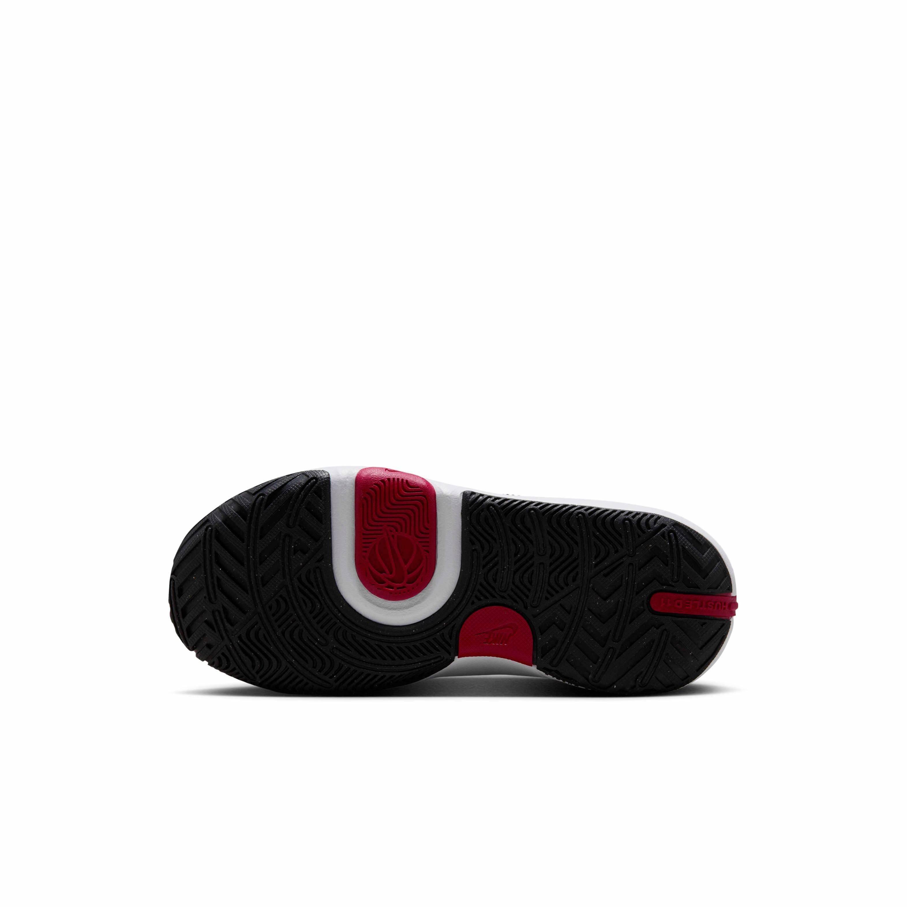 Nike Team Hustle D 11 Preschool Boys' "Cement Grey/Black/White/Gym Red" Basketball Shoe