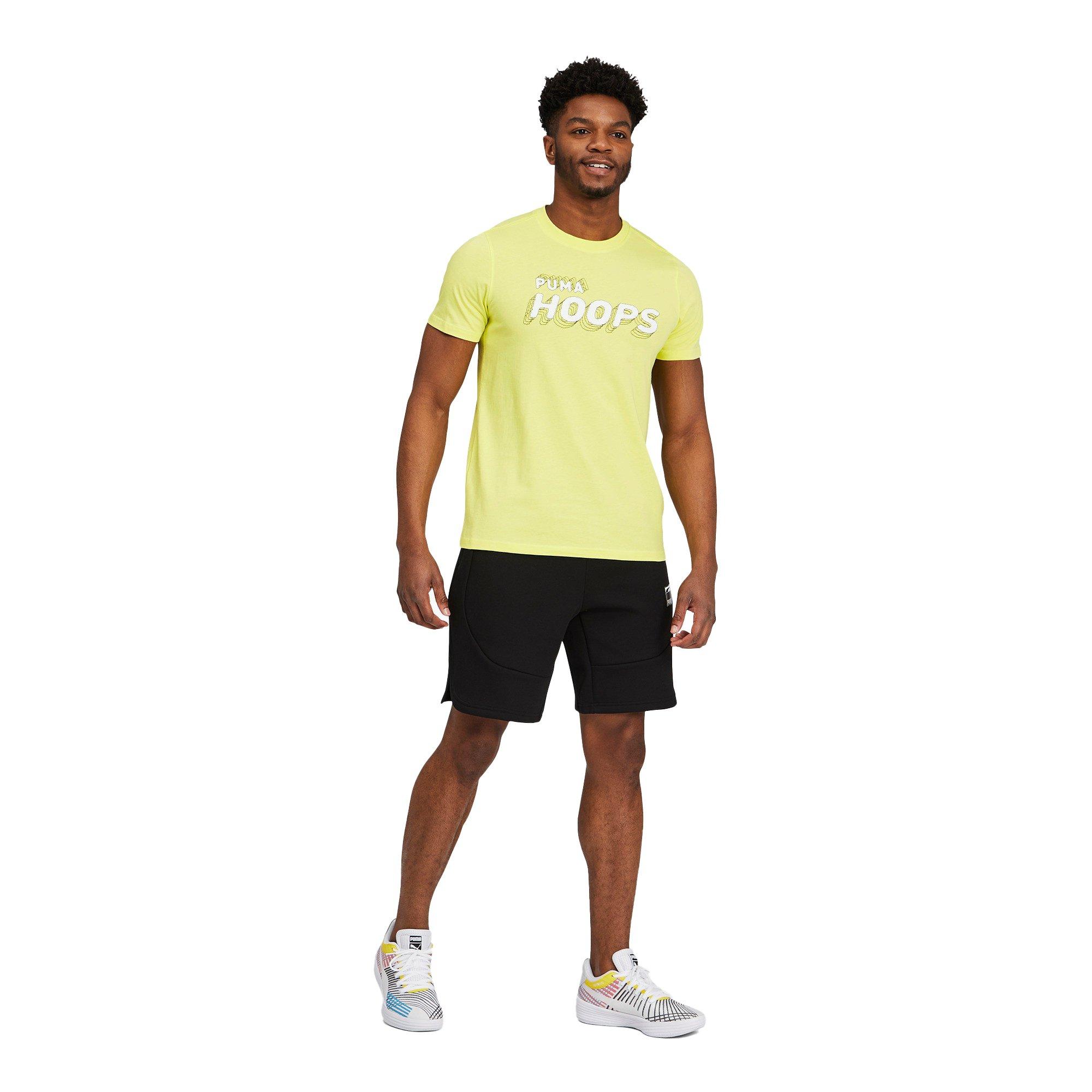 PUMA Men's Hoops Men's Basketball "Yellow" Tee - YELLOW Thumbnail View 3