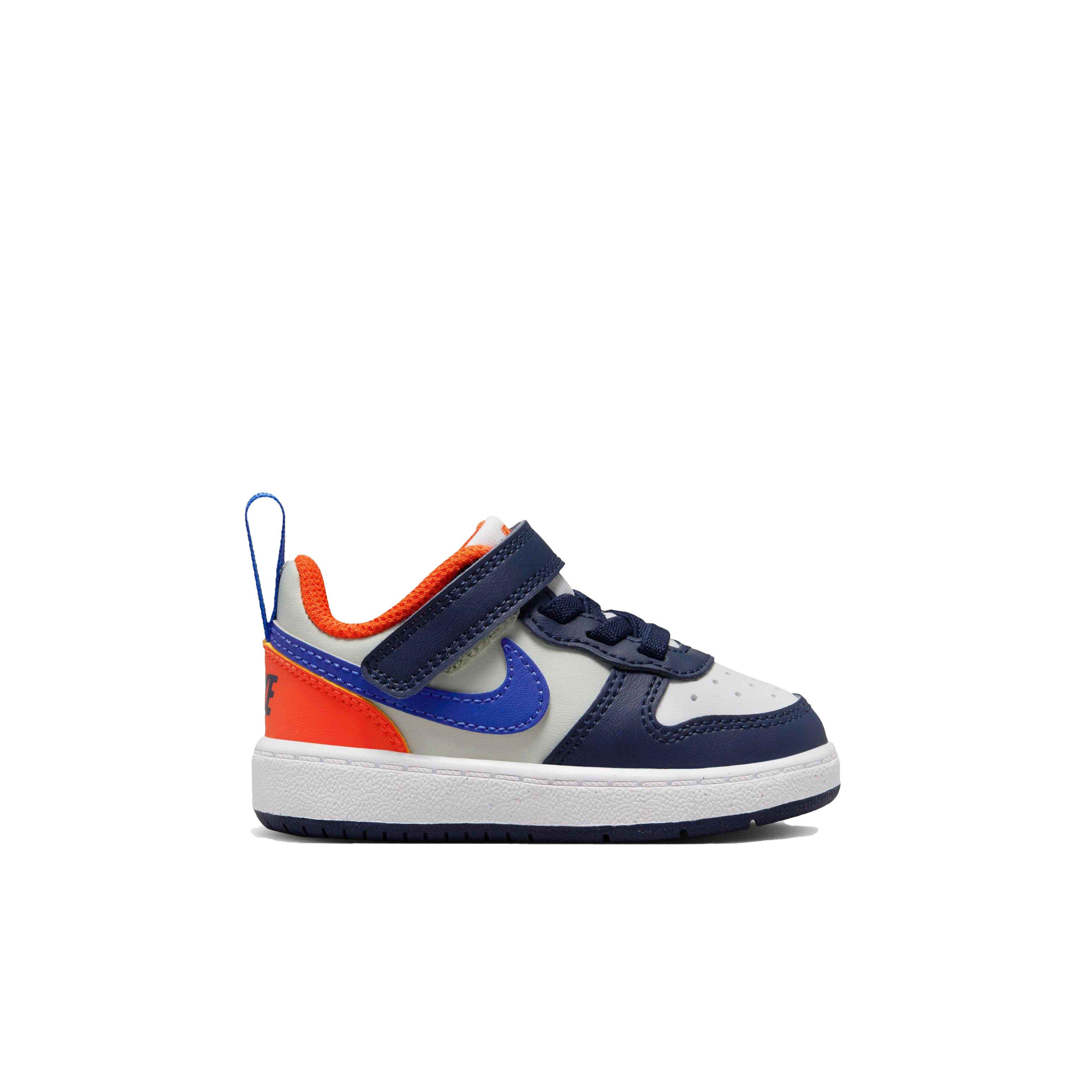 Nike Court Borough Low Recraft "Midnight Navy/Hyper Royal/Team Orange" Infant Boys' Shoe - NAVY/ROYAL/ORANGE Thumbnail View 1