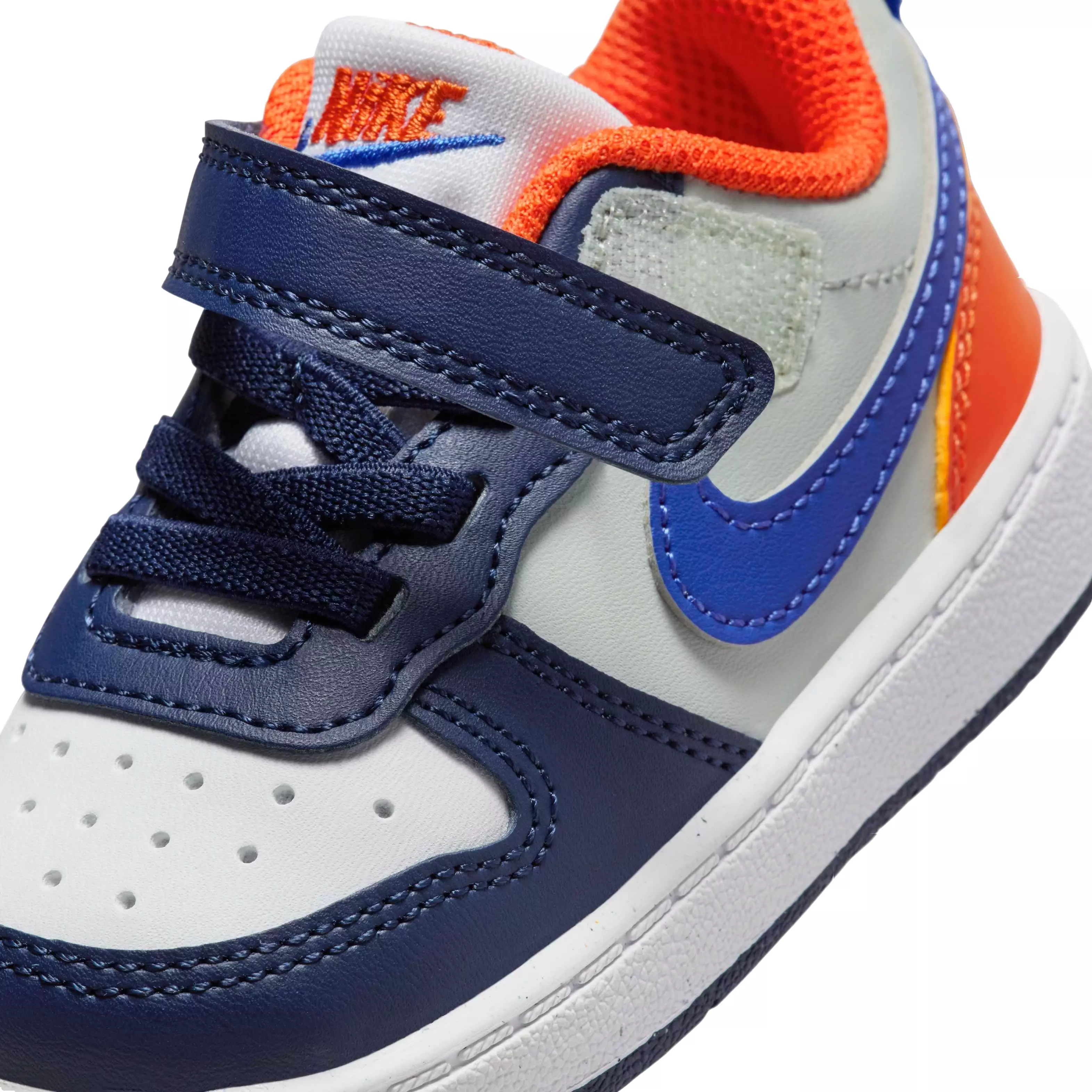Nike Court Borough Low Recraft "Midnight Navy/Hyper Royal/Team Orange" Infant Boys' Shoe - NAVY/ROYAL/ORANGE