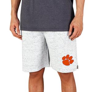College Concepts Men's Clemson Tigers Throttle Shorts - White/Charcoal
