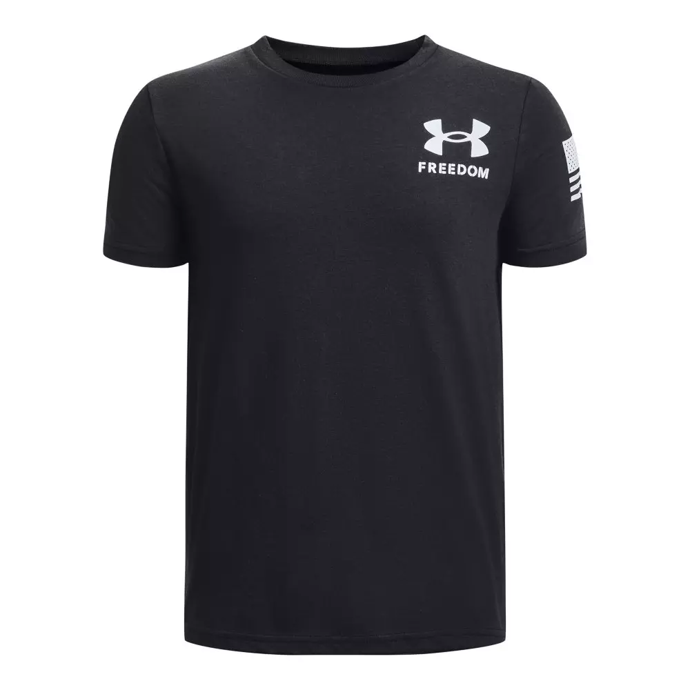 Under Armour Big Boys' Freedom Flag Tee - BLACK