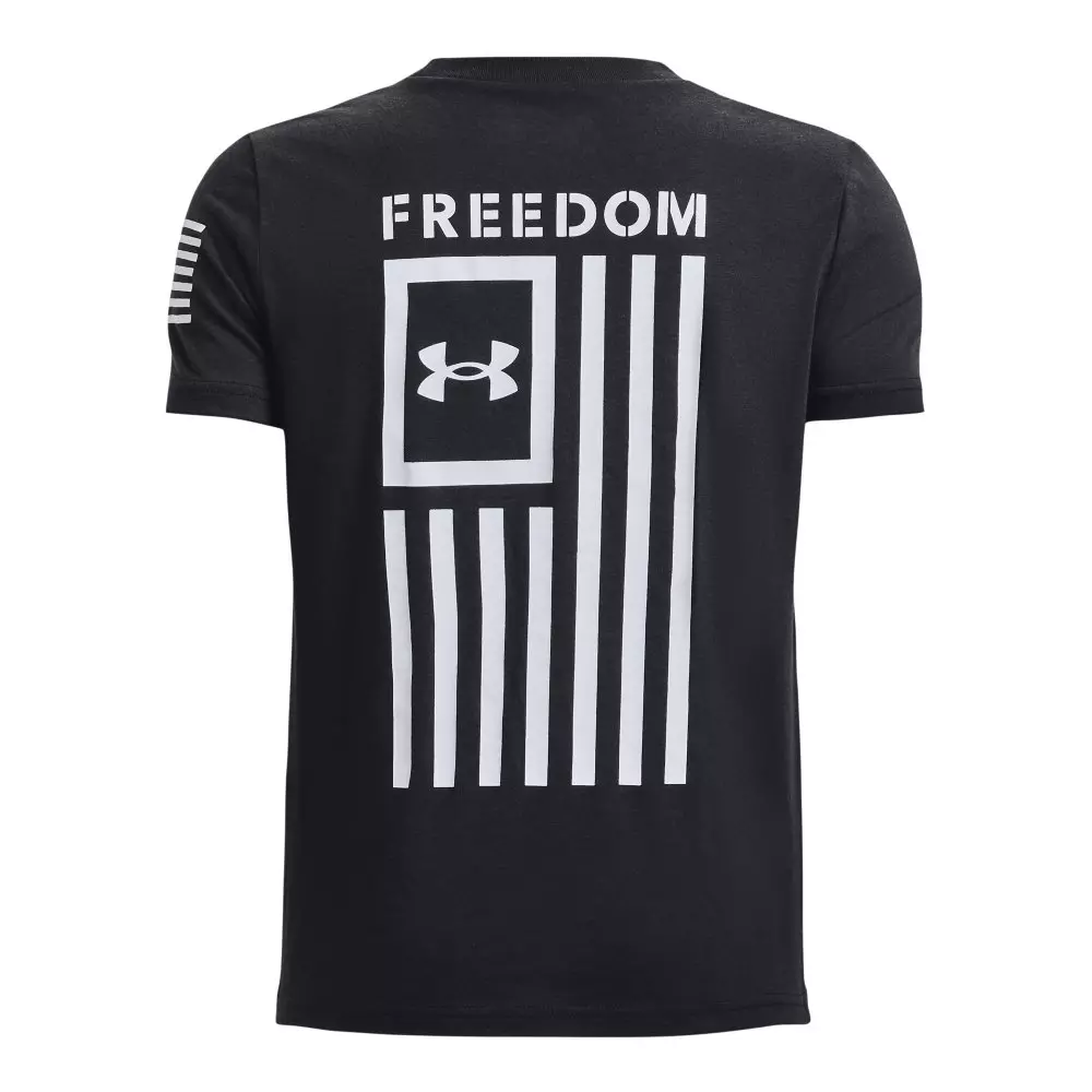 Under Armour Big Boys' Freedom Flag Tee - BLACK