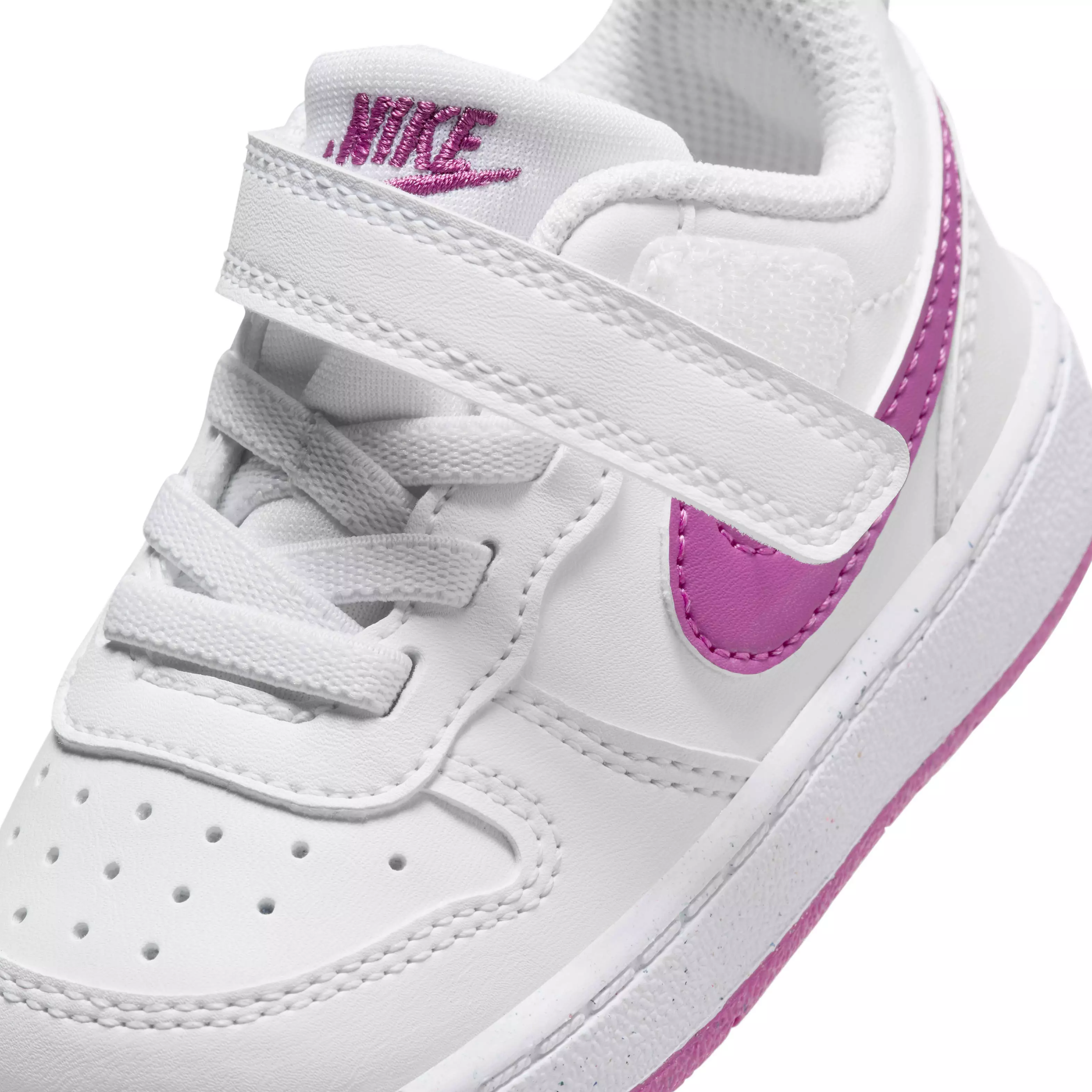Nike Court Borough Low Recraft "White/Hot Fuchsia" Infant Girls' Shoe - WHITE/FUCHSIA
