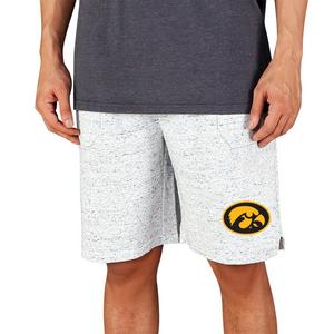 College Concepts Men's Iowa Hawkeyes Throttle Shorts - White/Charcoal