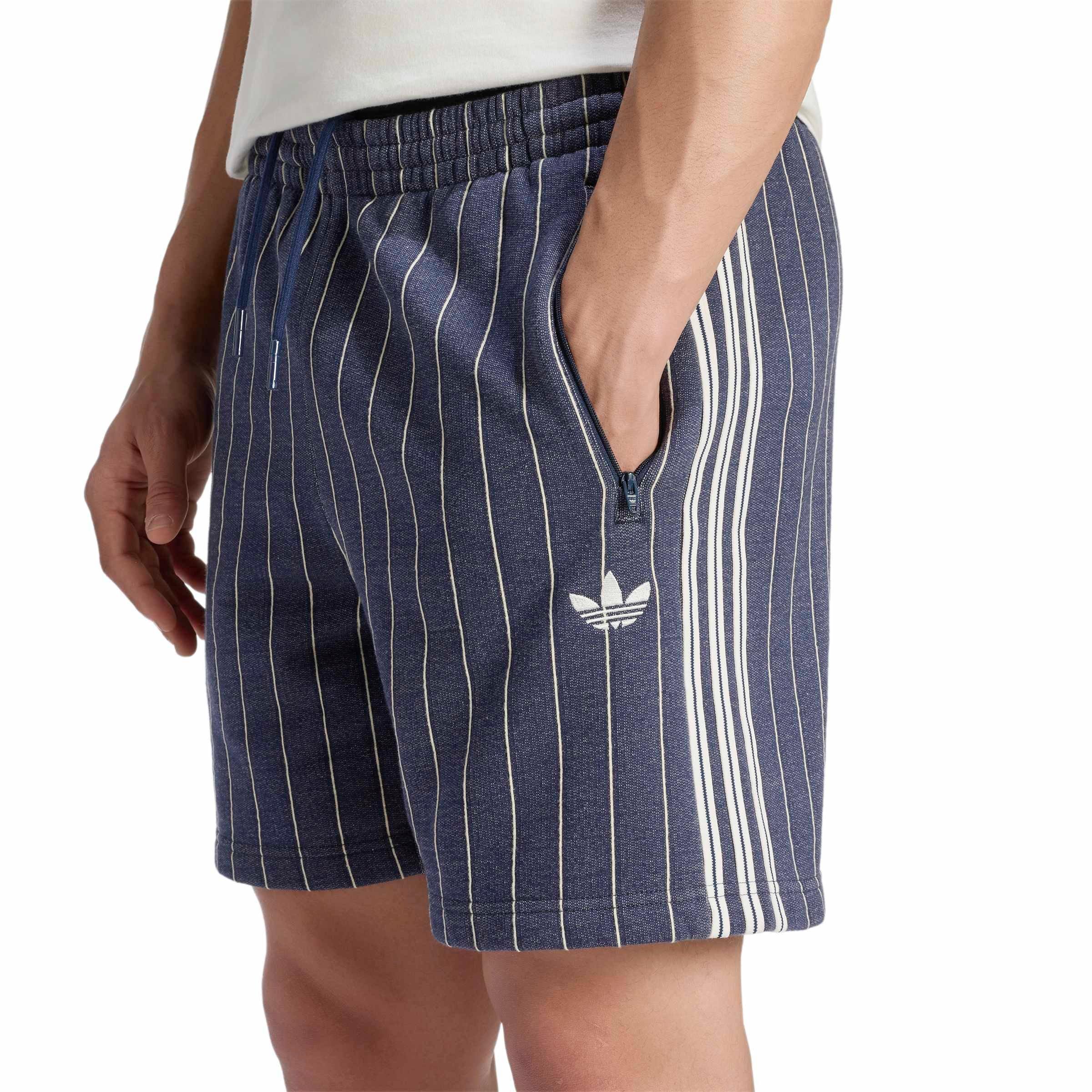 adidas Originals Men's Pinstripes Shorts - Blue - BLUE Thumbnail View 3