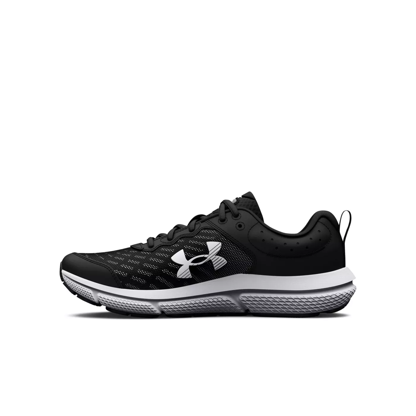 Under Armour Assert 10 Wide "Black/White" Grade School Boys' Running Shoe - BLACK/WHITE