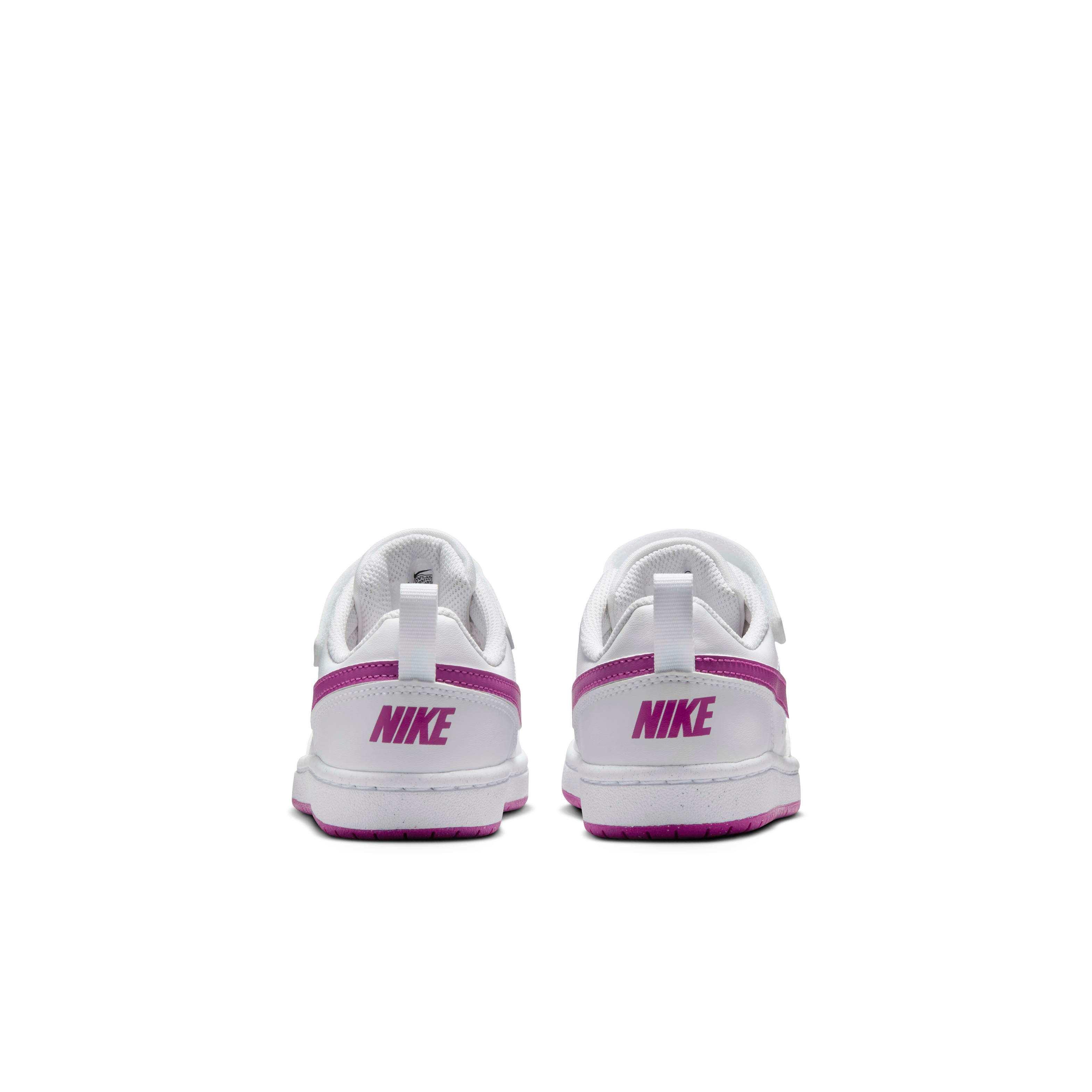 Nike Court Borough Low Recraft Preschool Girls' "White/Hot Fuchsia" Shoe