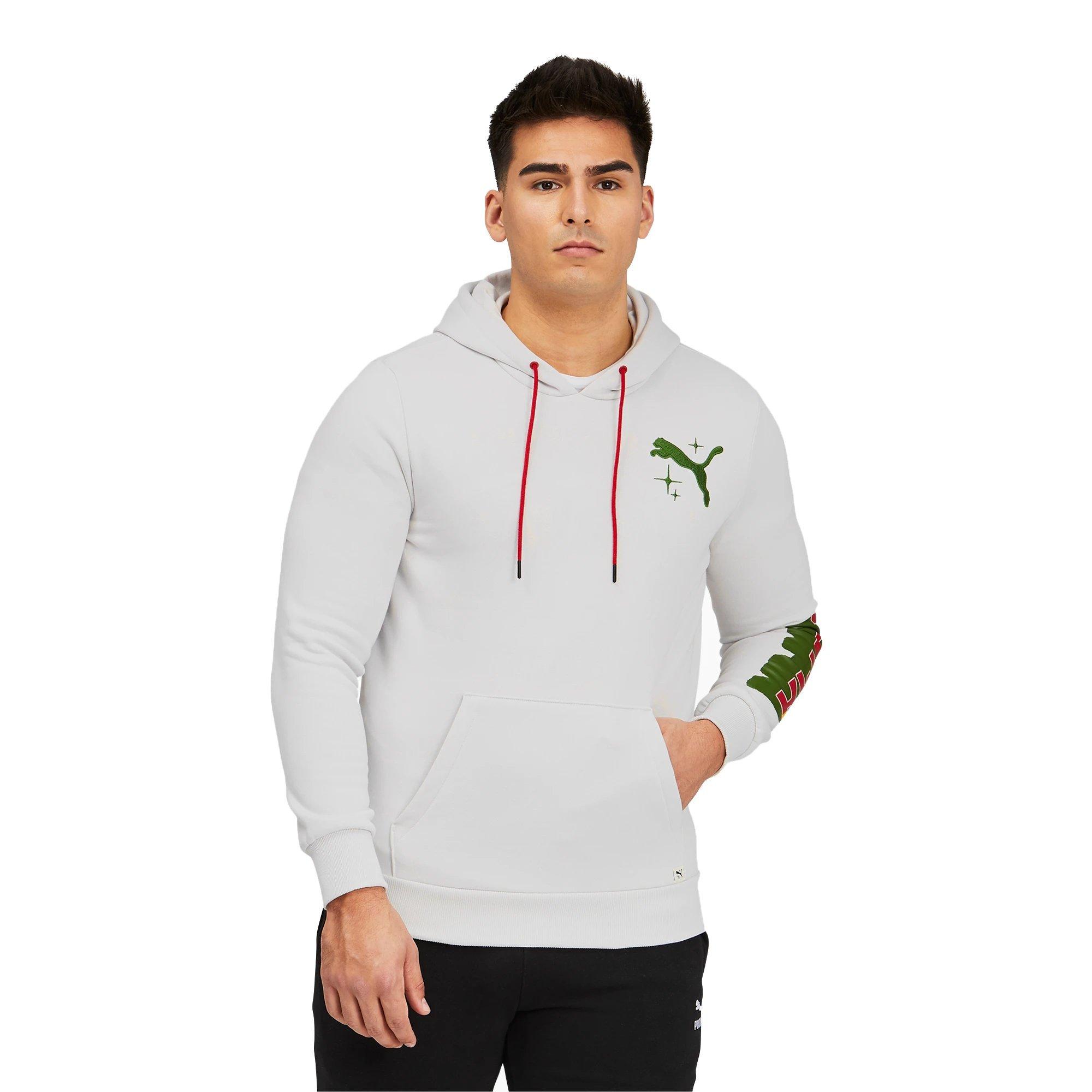 Puma Men's Cash Only Pullover Hoodie - LT GREY Thumbnail View 1