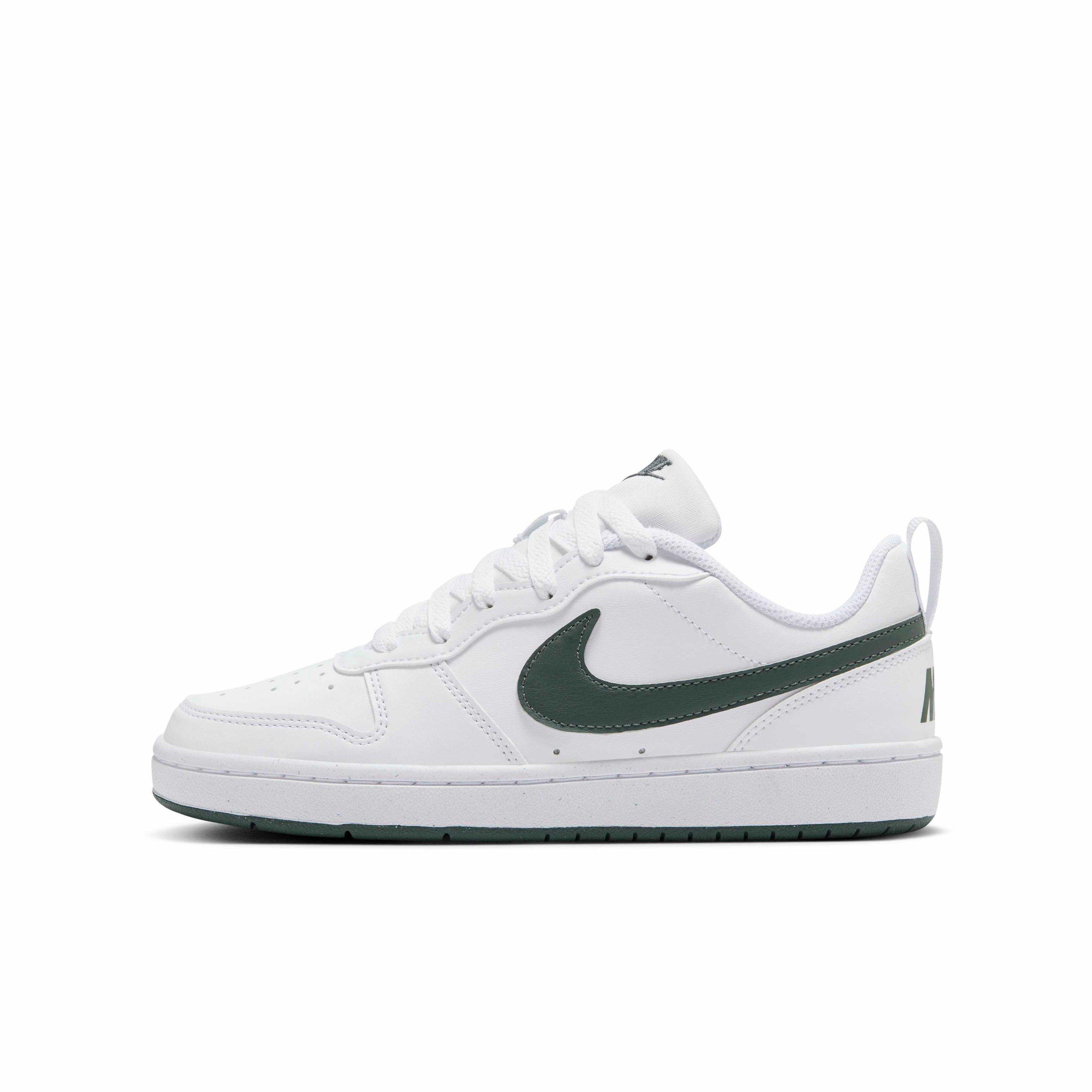 Nike Court Borough Low Recraft Grade School Boys' "White/Vintage Green" Shoe