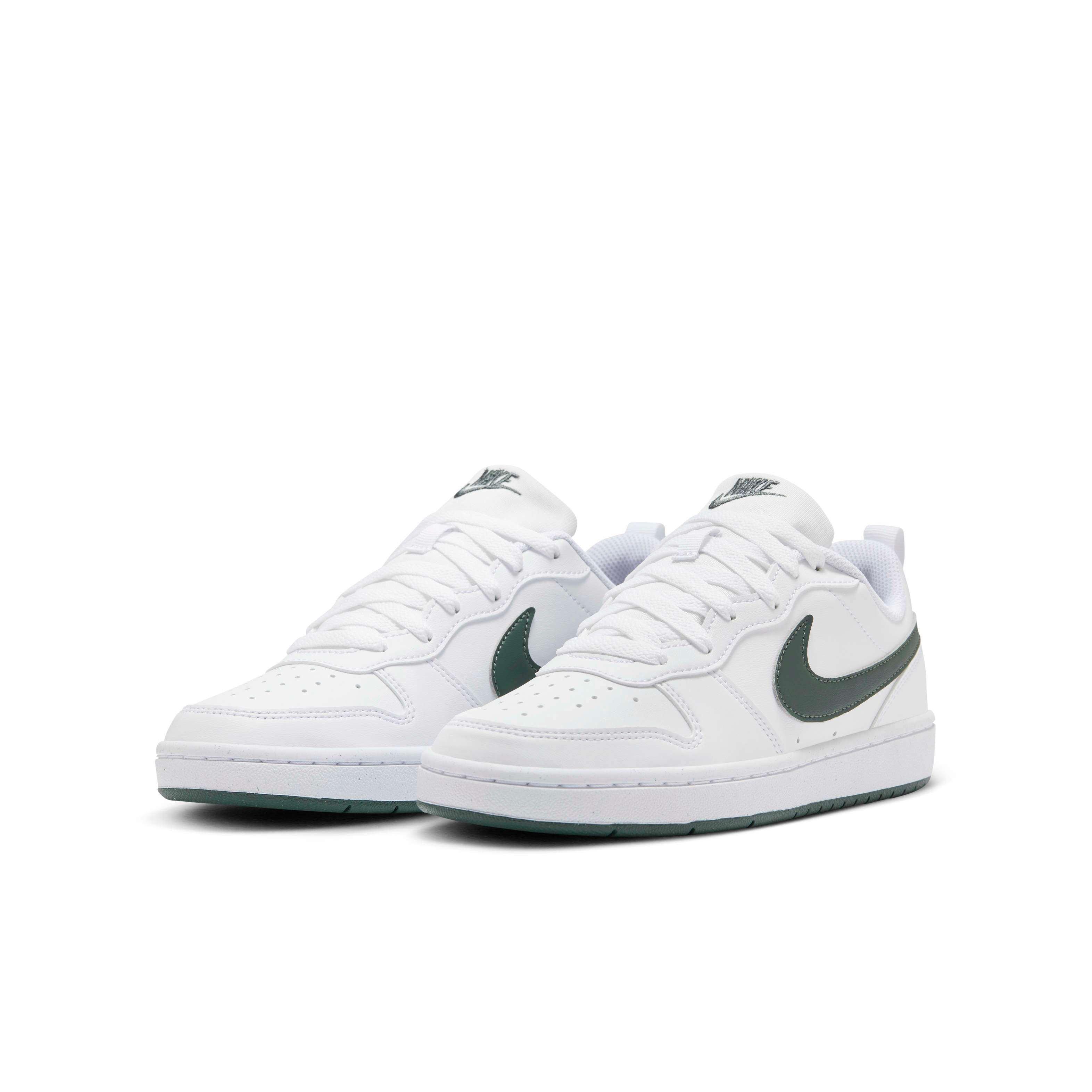 Nike Court Borough Low Recraft Grade School Boys' "White/Vintage Green" Shoe