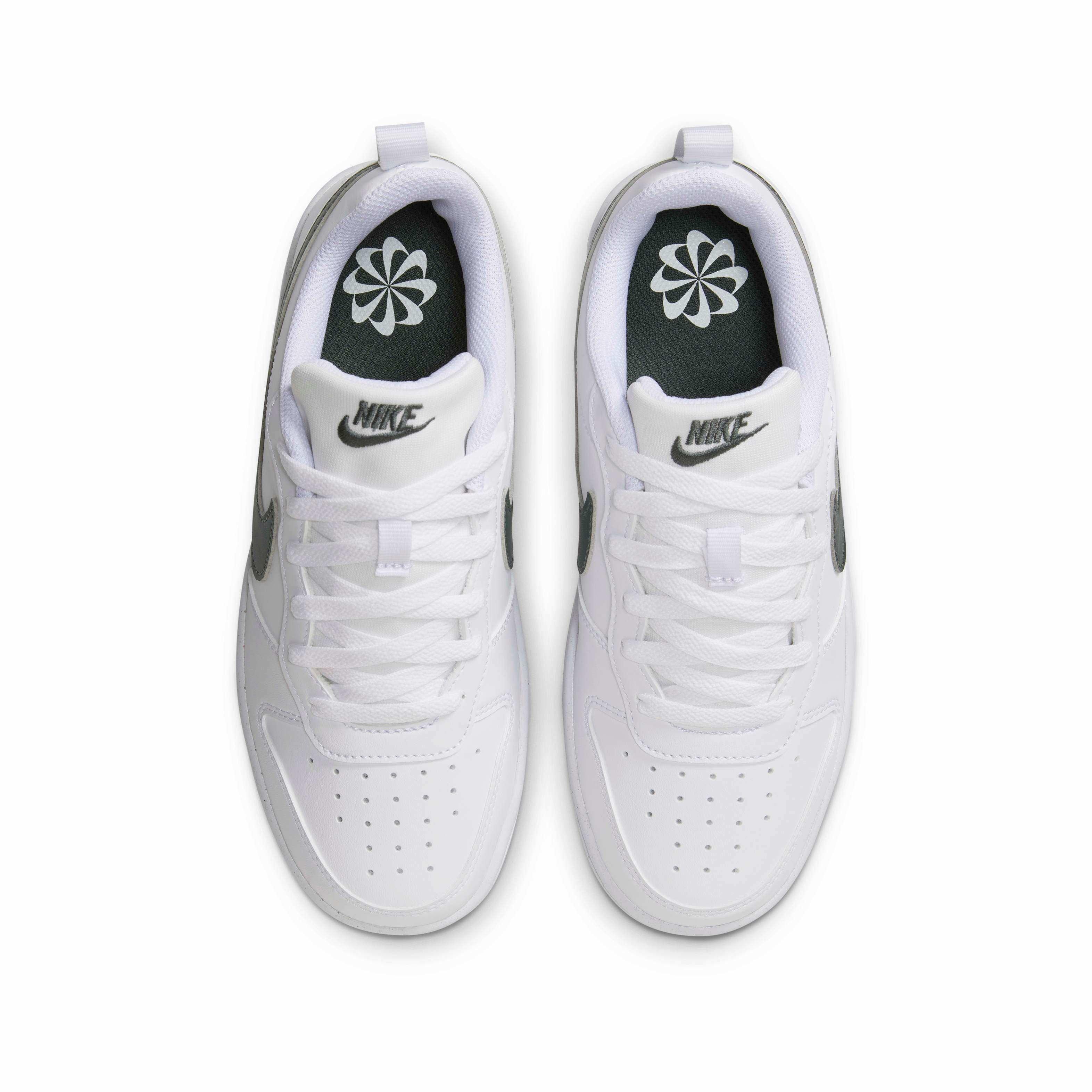 Nike Court Borough Low Recraft Grade School Boys' "White/Vintage Green" Shoe