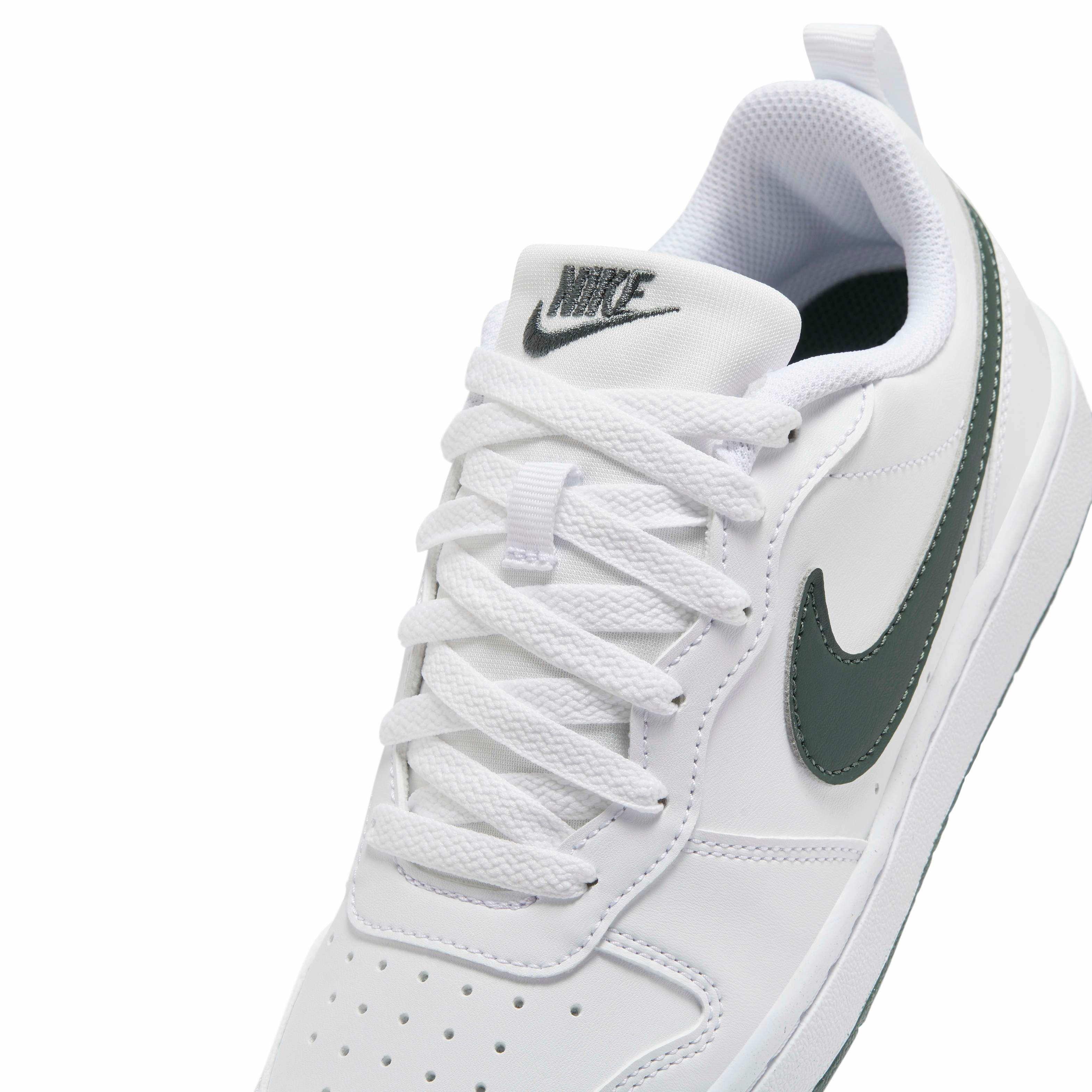 Nike Court Borough Low Recraft Grade School Boys' "White/Vintage Green" Shoe