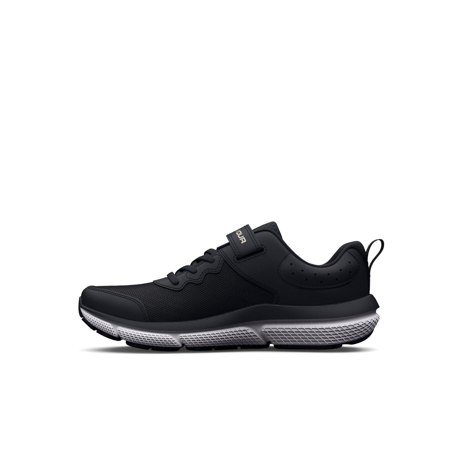 Under Armour Assert 10 AC Preschool Girls' "Black/Metallic Gold" Running Shoe