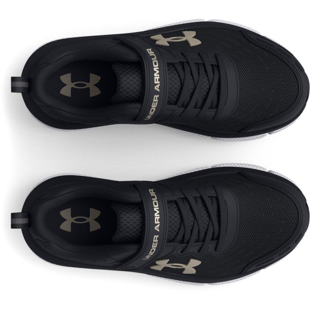 Under Armour Assert 10 AC Preschool Girls' "Black/Metallic Gold" Running Shoe