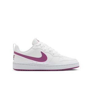 Nike Court Borough Low Recraft "White/Hot Fuchsia" Grade School Girls' Shoe