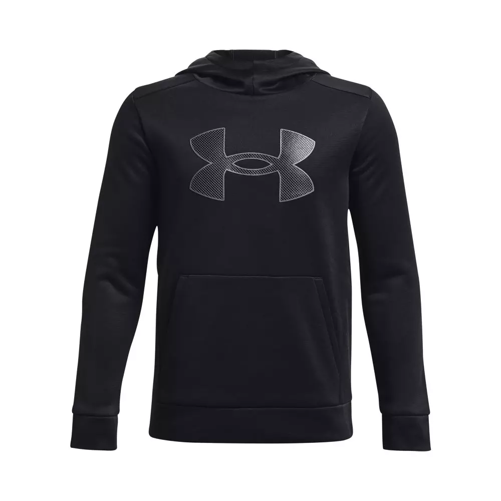 Under Armour Boys' Fleece Big Logo Hoodie - BLACK