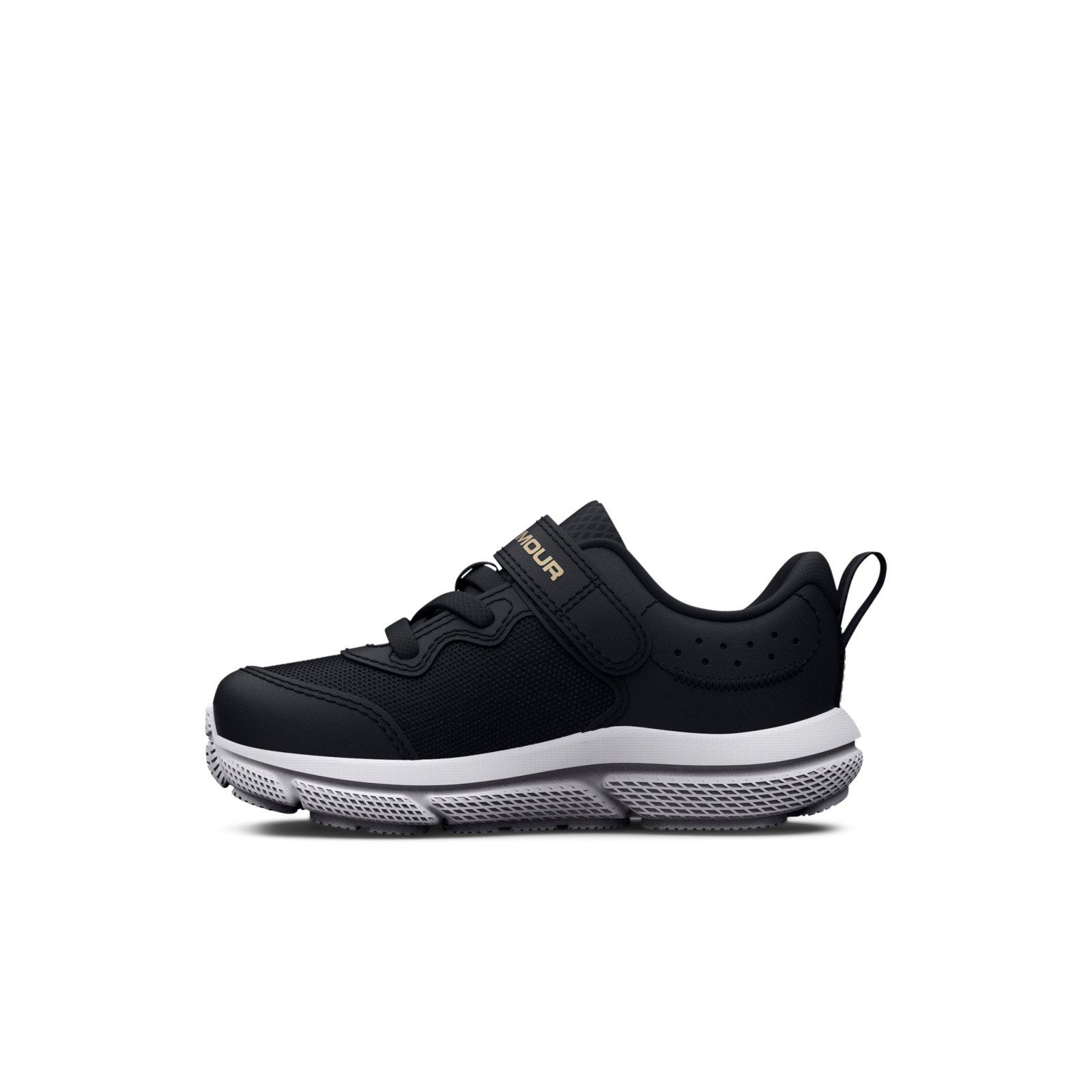 Under Armour Assert 10 AC Infant Girls' "Black/Metallic Gold" Running Shoe