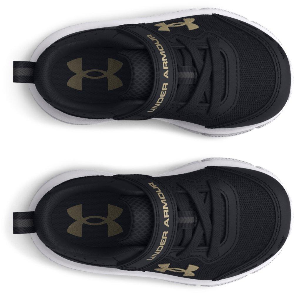 Under Armour Assert 10 AC Infant Girls' "Black/Metallic Gold" Running Shoe