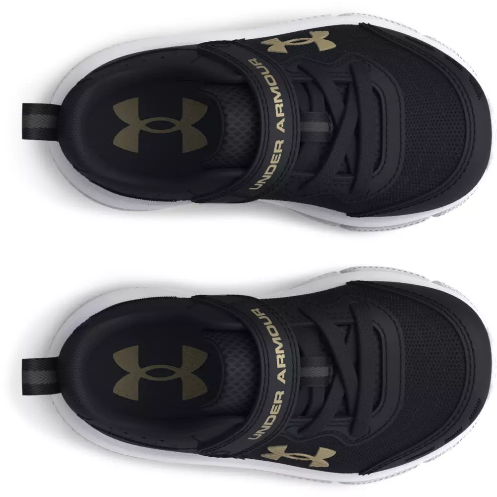 Under Armour Assert 10 AC "Black/Metallic Gold" Infant Girls' Running Shoe - BLACK/GOLD